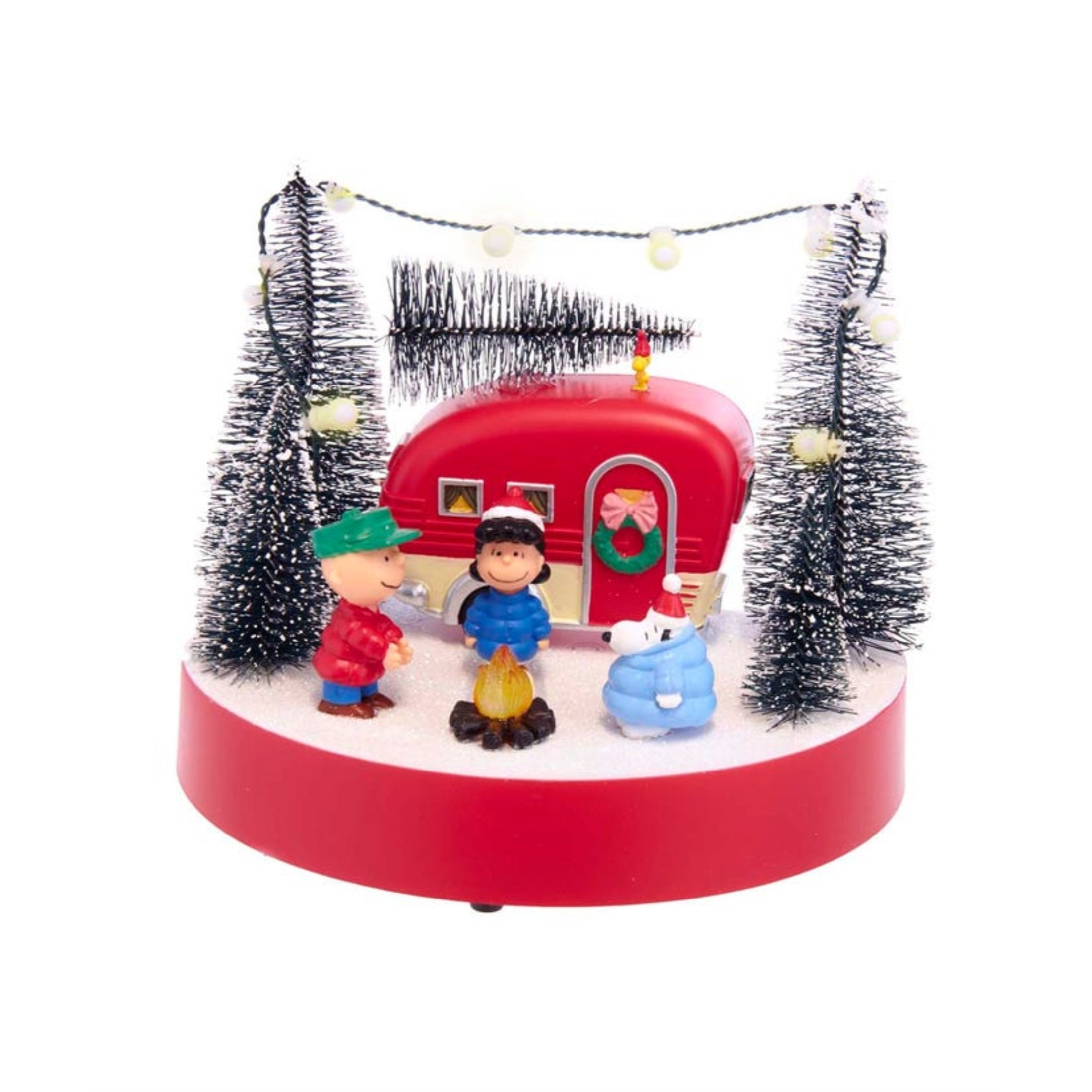 Kurt Adler Peanuts Battery-Operated LED Musical Camper Table Piece, 7"