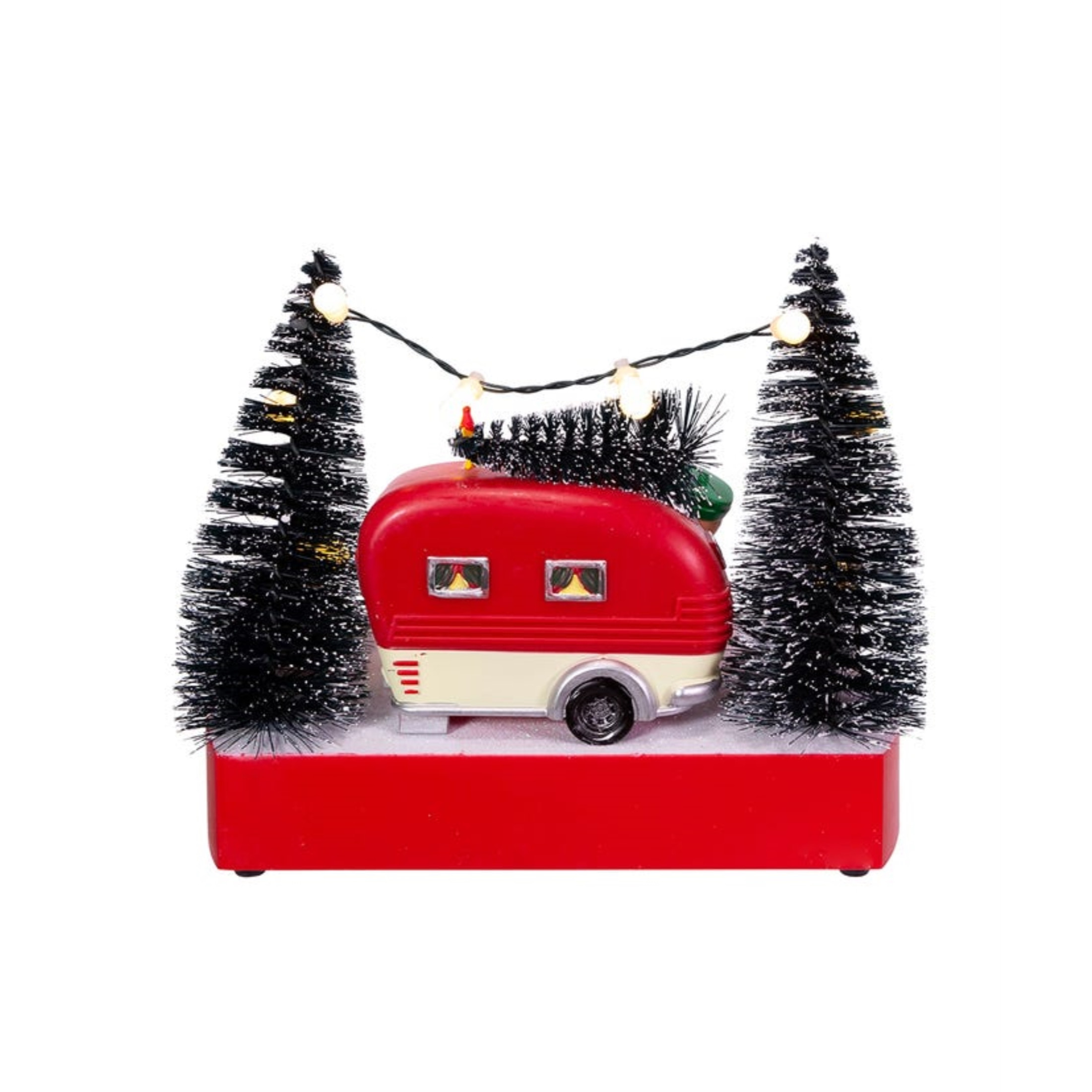 Kurt Adler Peanuts Battery-Operated LED Musical Camper Table Piece, 7"