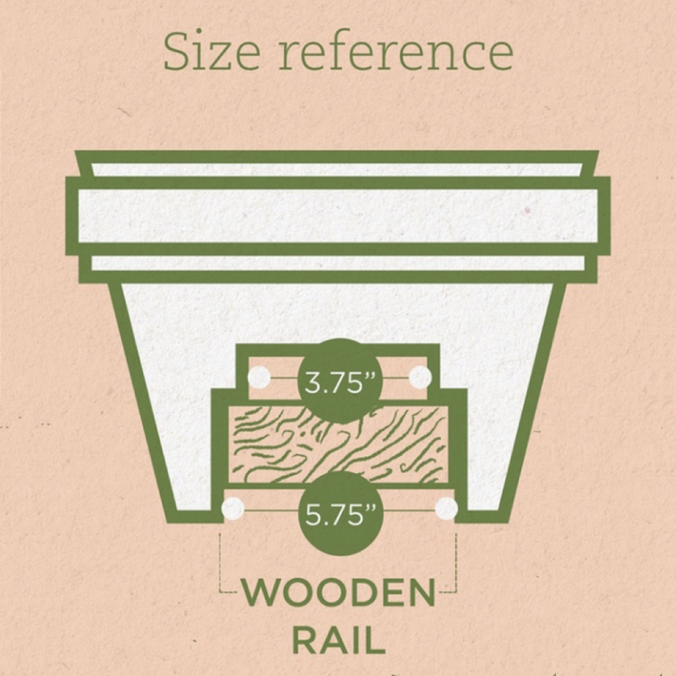 Bloem Classic Oval Deck Rail Planter, 24 Inches