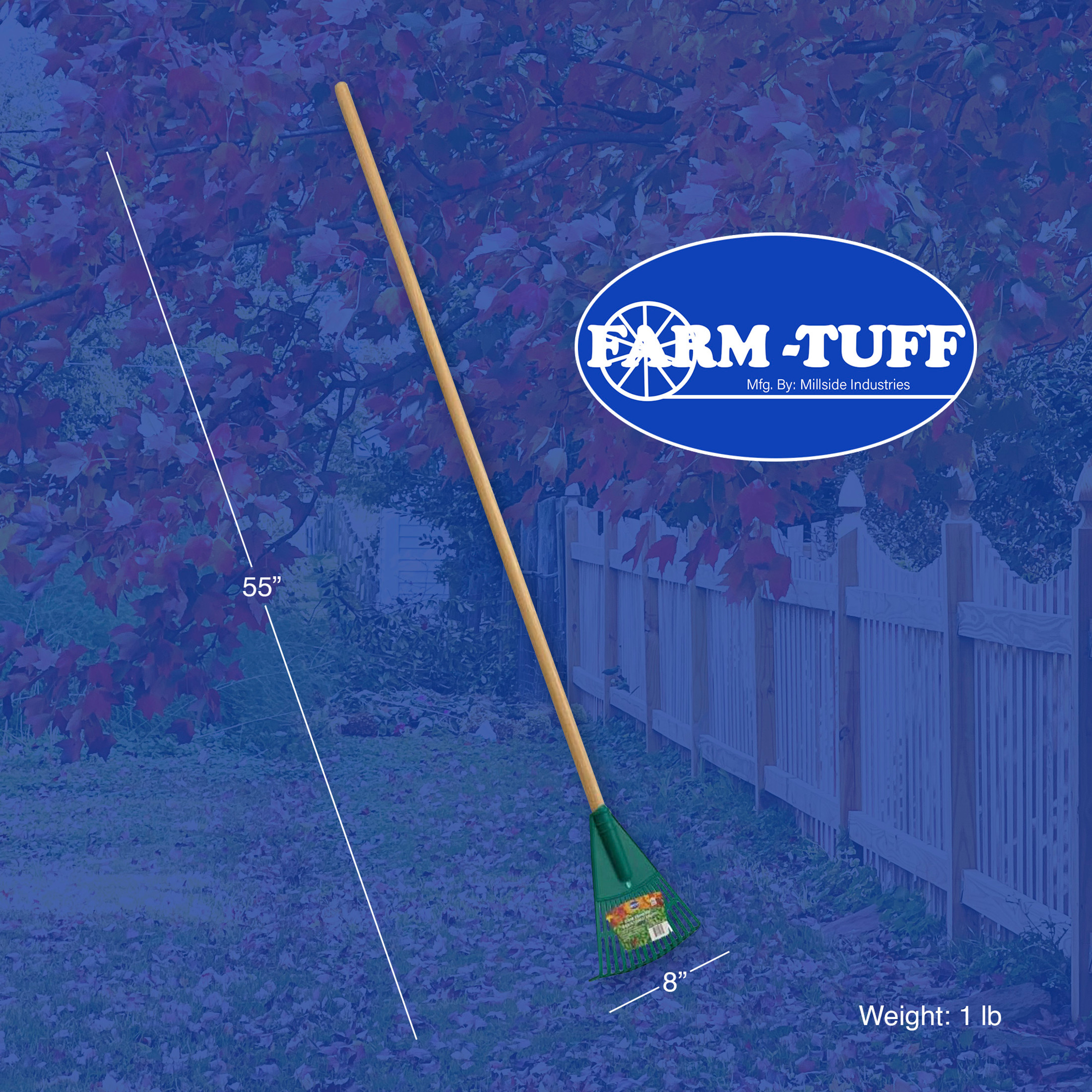 FARM-TUFF Hardwood Garden Rake, 8in