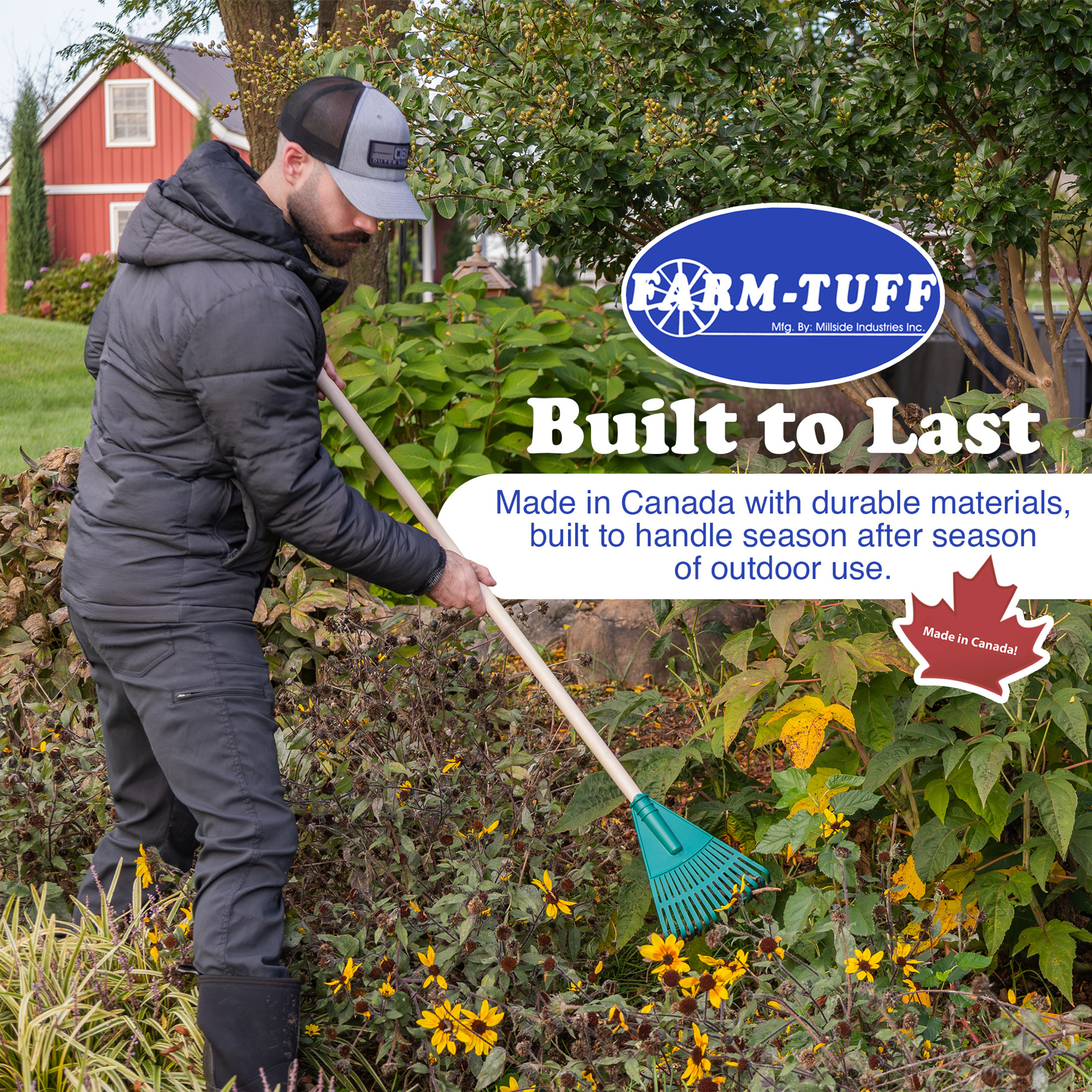 FARM-TUFF Hardwood Garden Rake, 8in