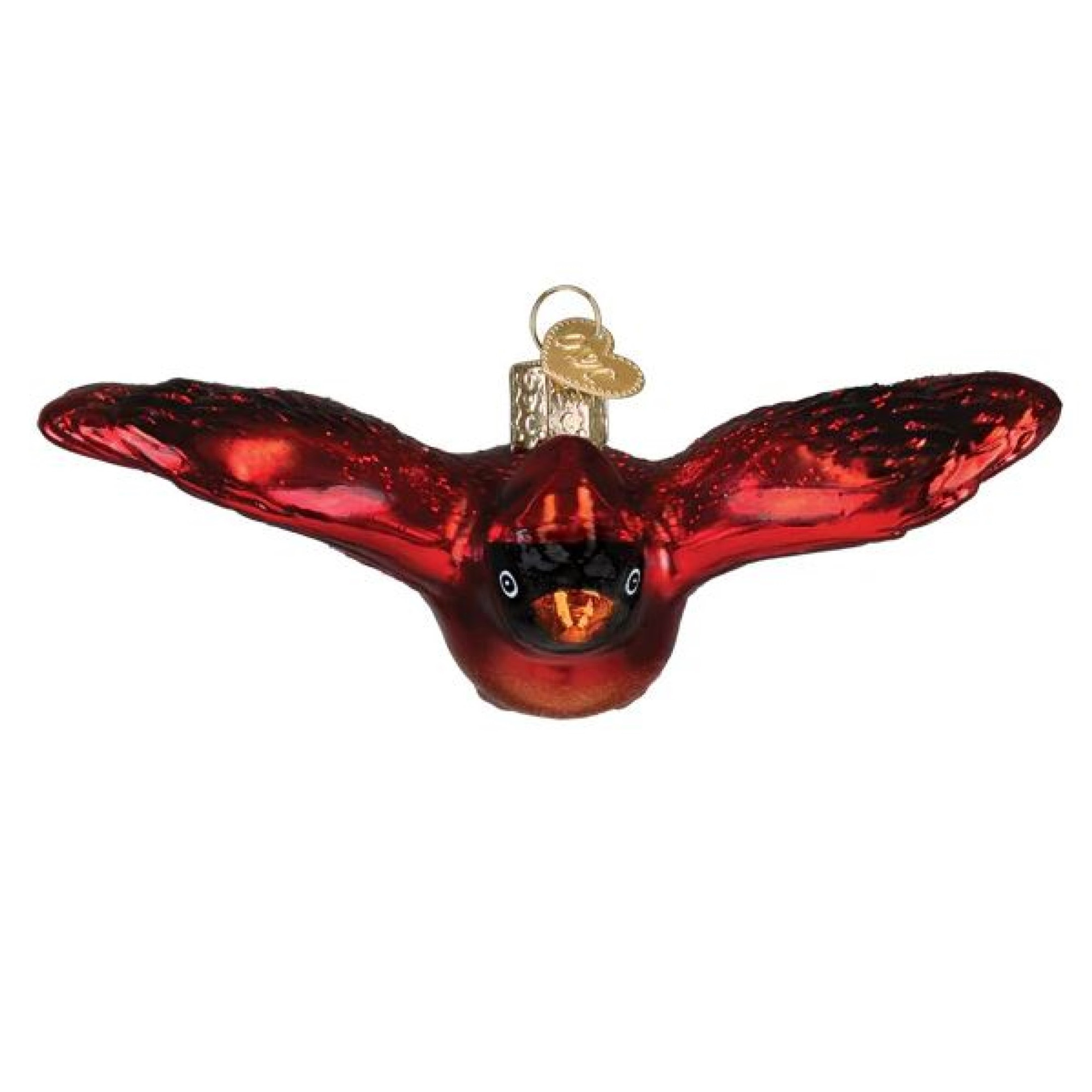 Old World Christmas Blown Glass Ornament for Christmas Tree, Cardinal in Flight