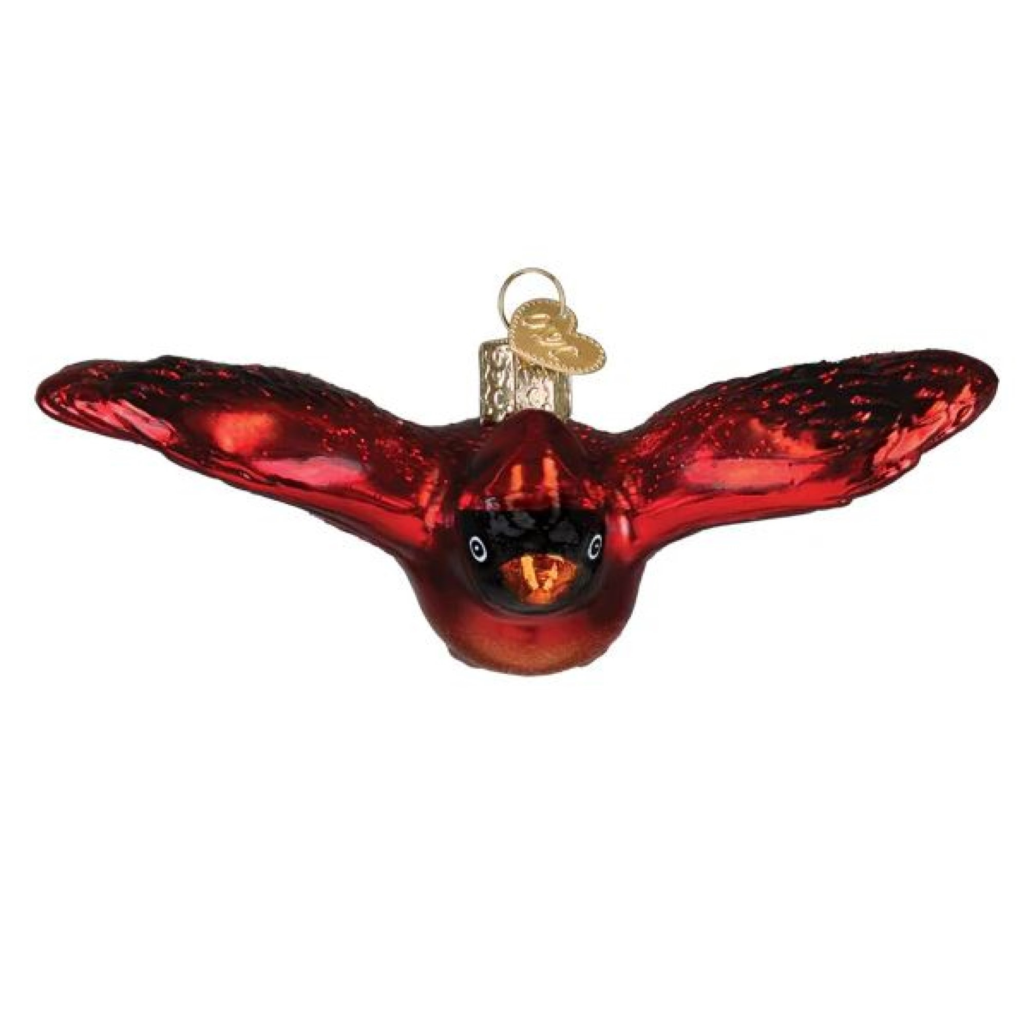 Old World Christmas Blown Glass Ornament for Christmas Tree, Cardinal in Flight