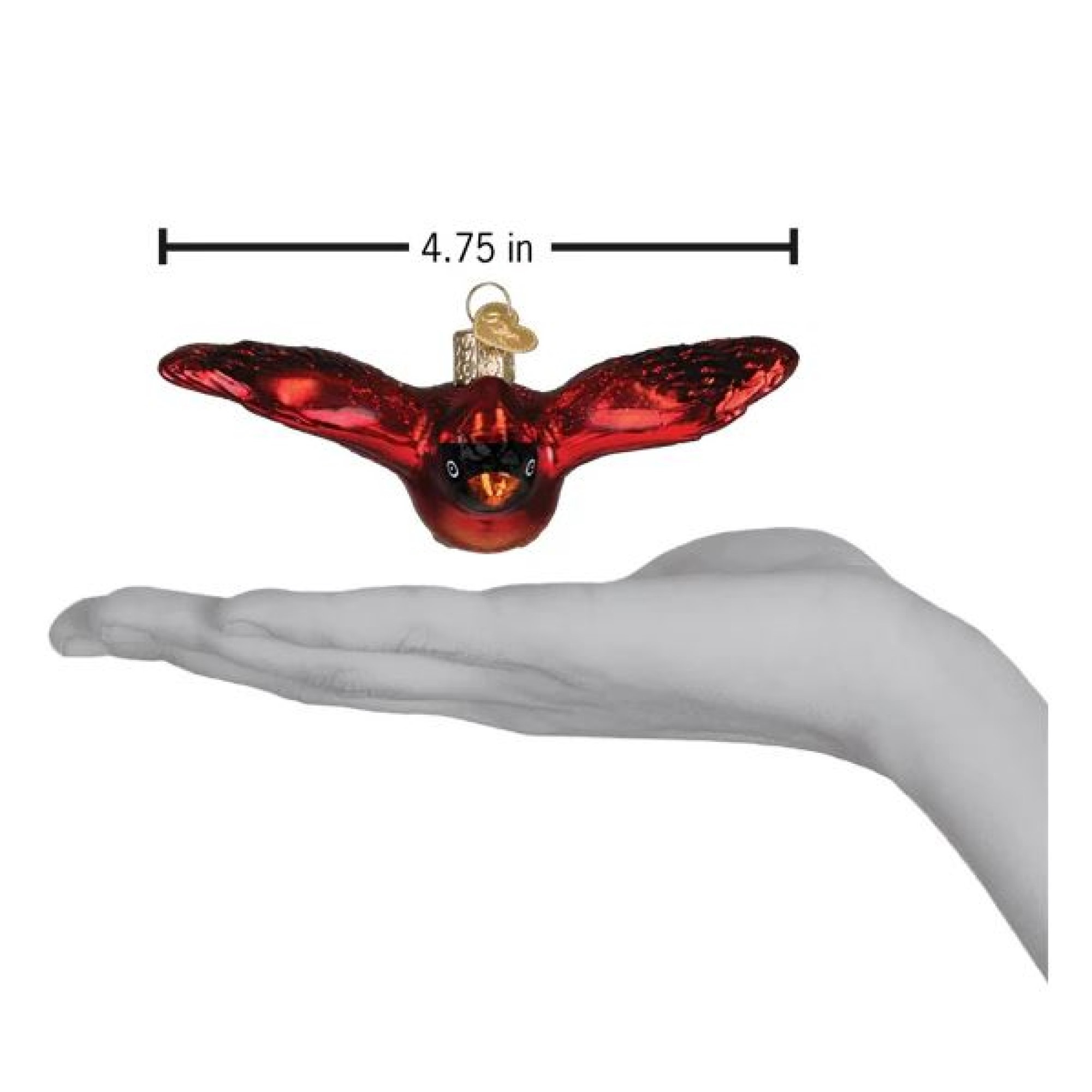 Old World Christmas Blown Glass Ornament for Christmas Tree, Cardinal in Flight