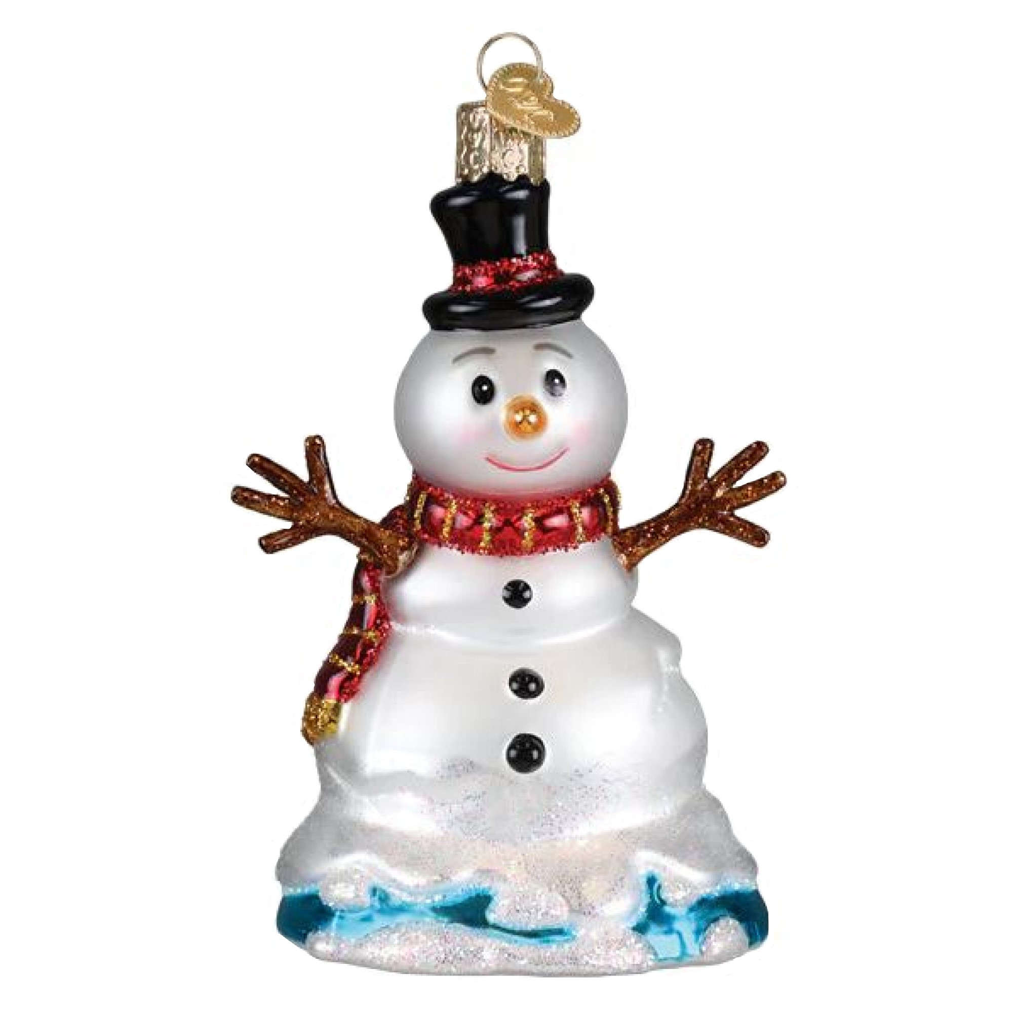Old World Christmas Blown Glass Ornament for Christmas Tree, Mr. Melting Snowman