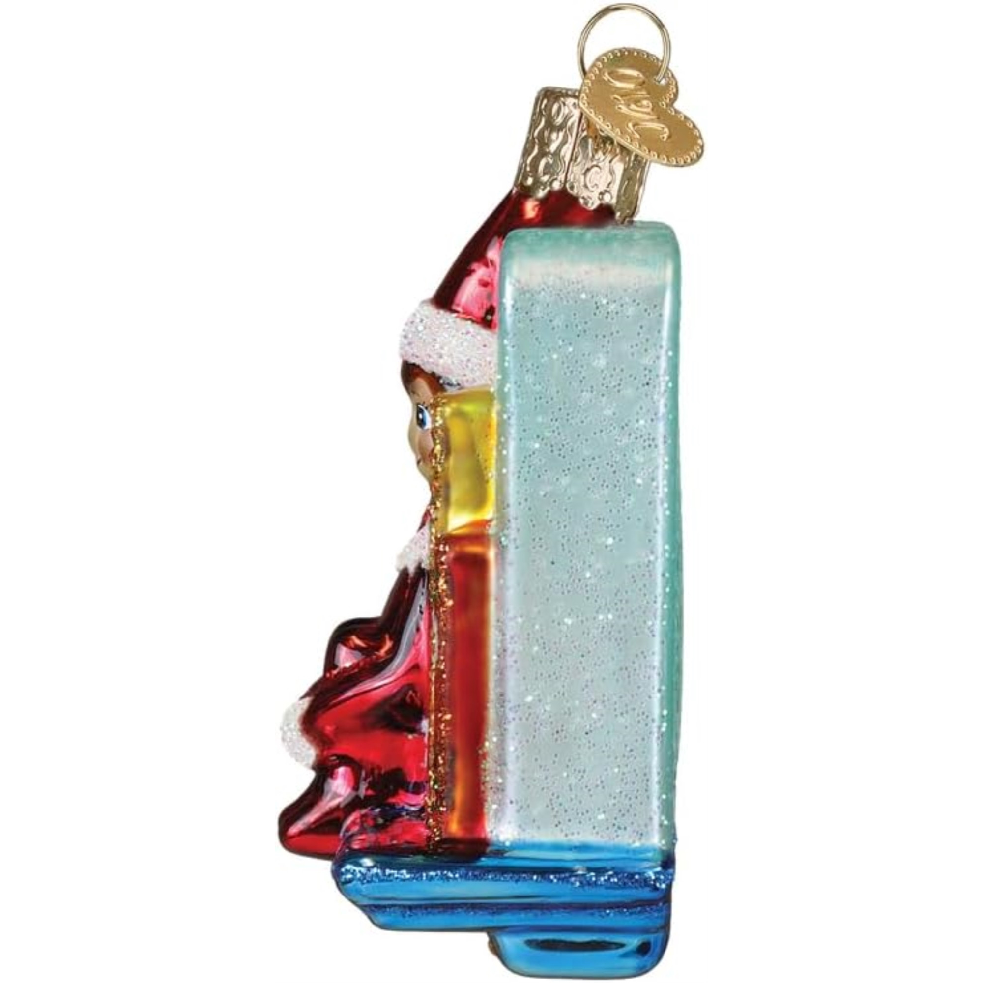 Old World Christmas Blown Glass Ornament for Christmas Tree, Scout Elf Storytime