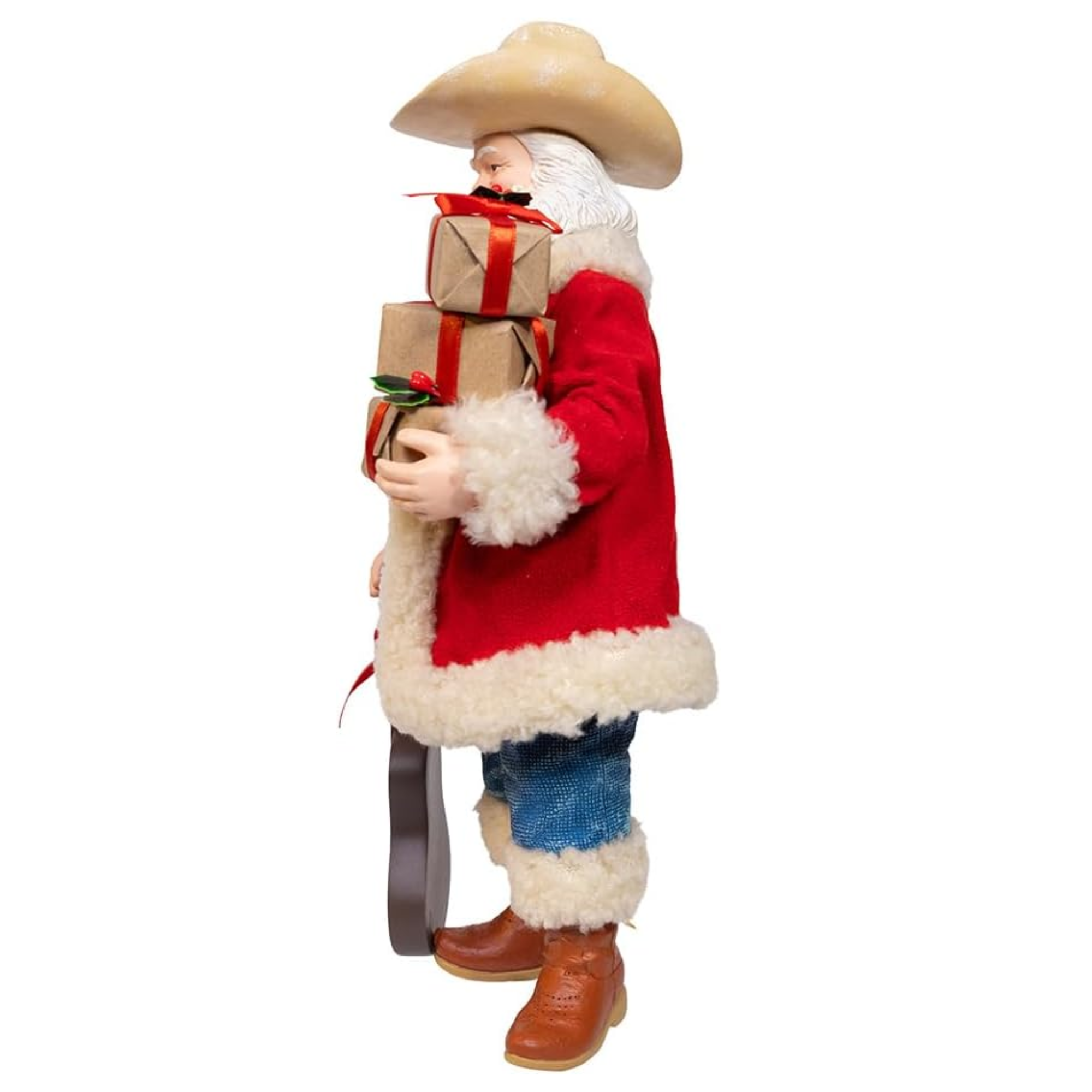 Kurt Adler Fabriché Figurine Collection, Western Santa with Guitar, 11in