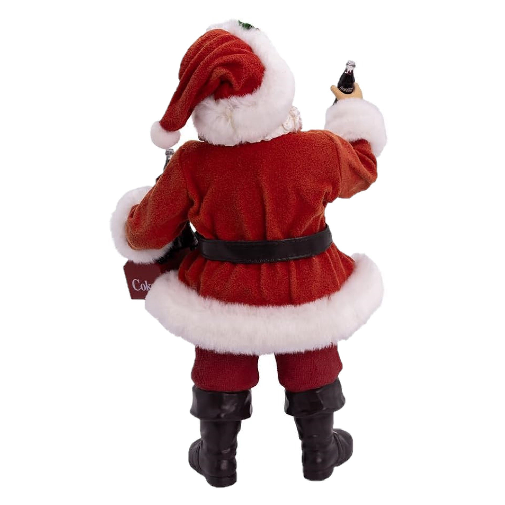 Kurt Adler Fabriché Figurine, Coca-Cola Santa with Two Six-Packs, 10.5in