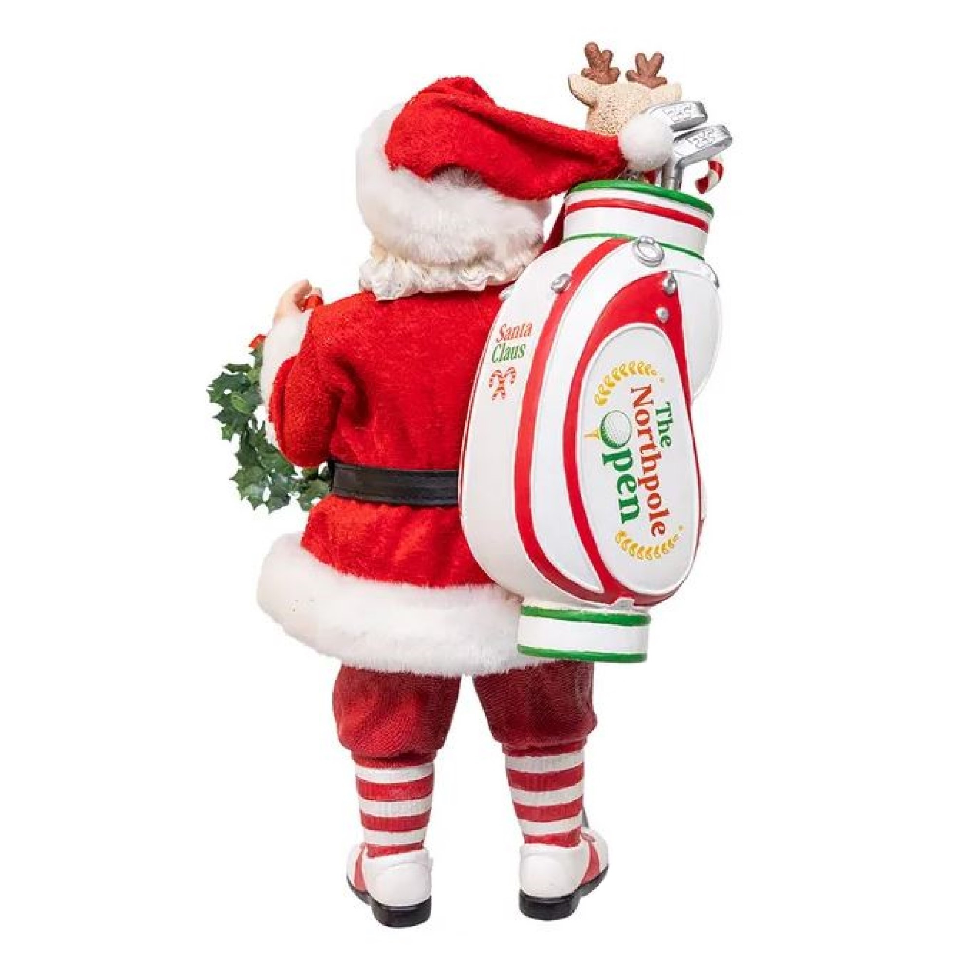 Kurt Adler Fabriche Christmas Figurine, Golf Santa, 11in