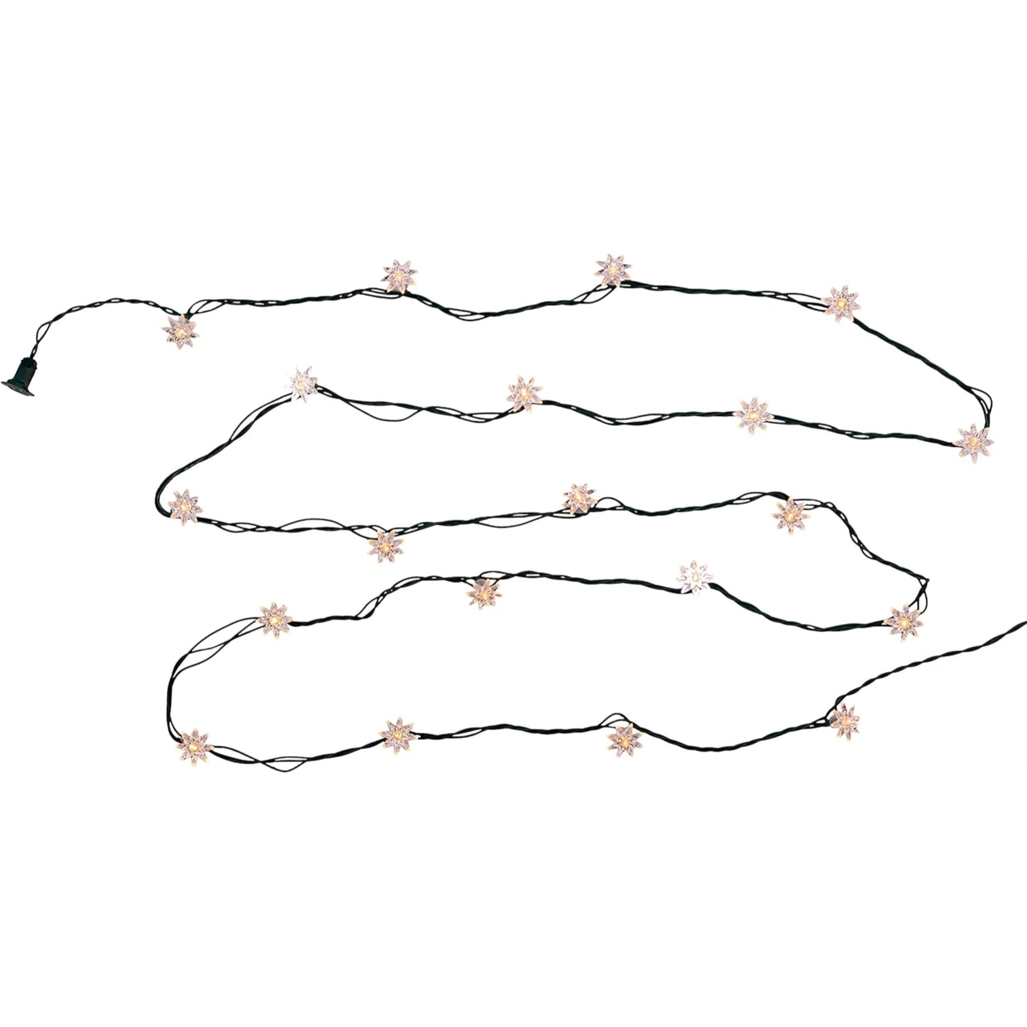 Kurt Adler Indoor/Outdoor UL 20-Light Flower Light Set, Clear, 15.5ft