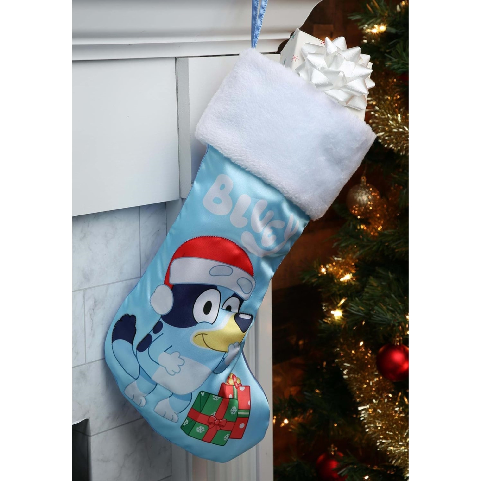 Kurt Adler Polyester Bluey Christmas Stocking, 19in
