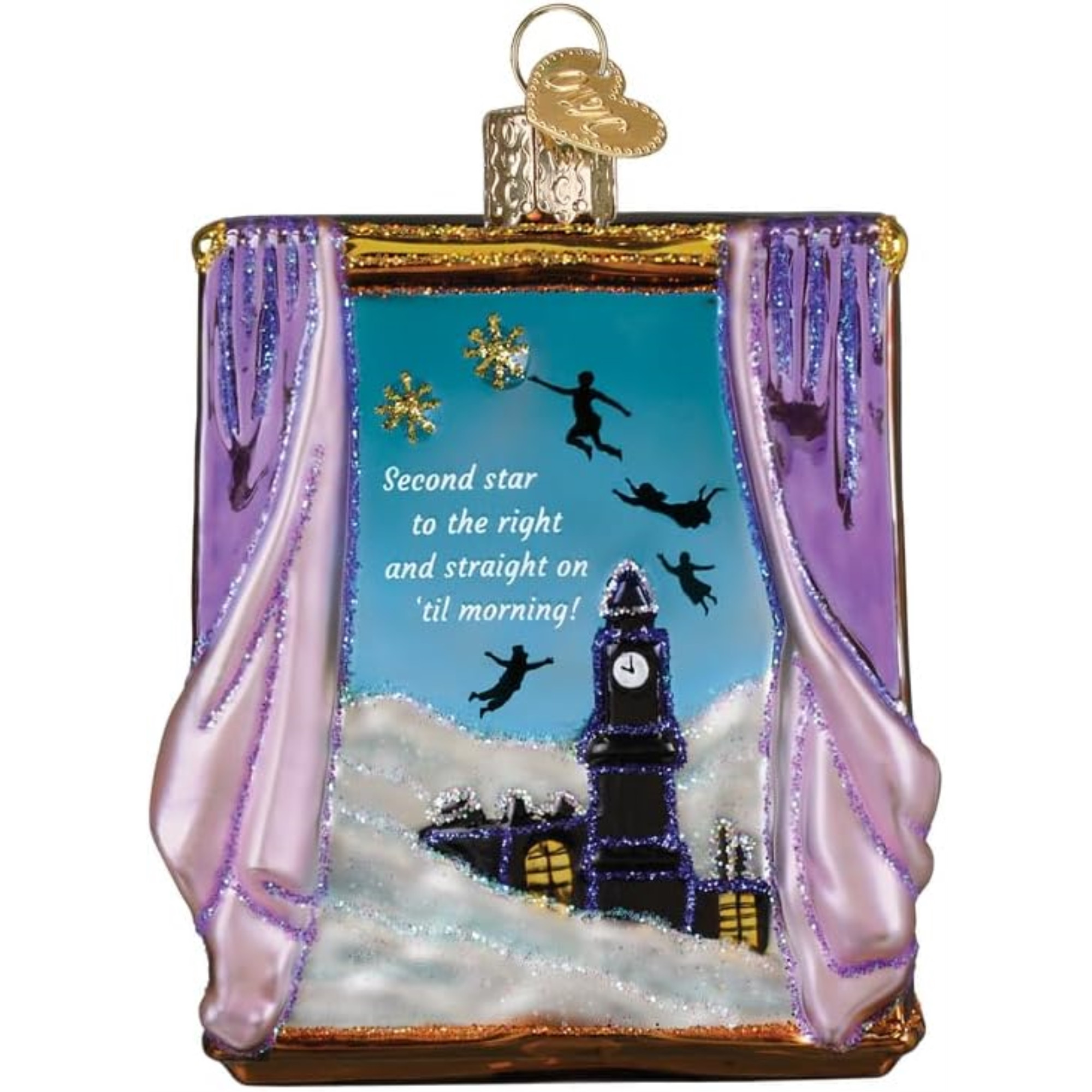 Old World Christmas Blown Glass Ornament for Christmas Tree, Peter Pan's Second Star