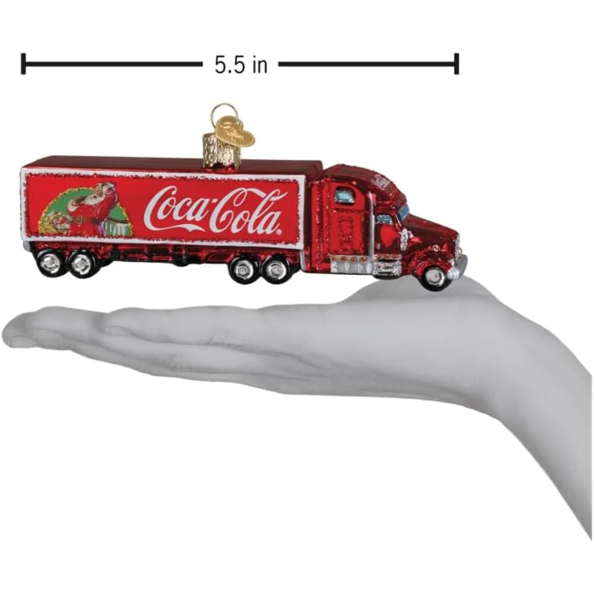 Old World Christmas Blown Glass Ornament for Christmas Tree, Coca-Cola Christmas Truck