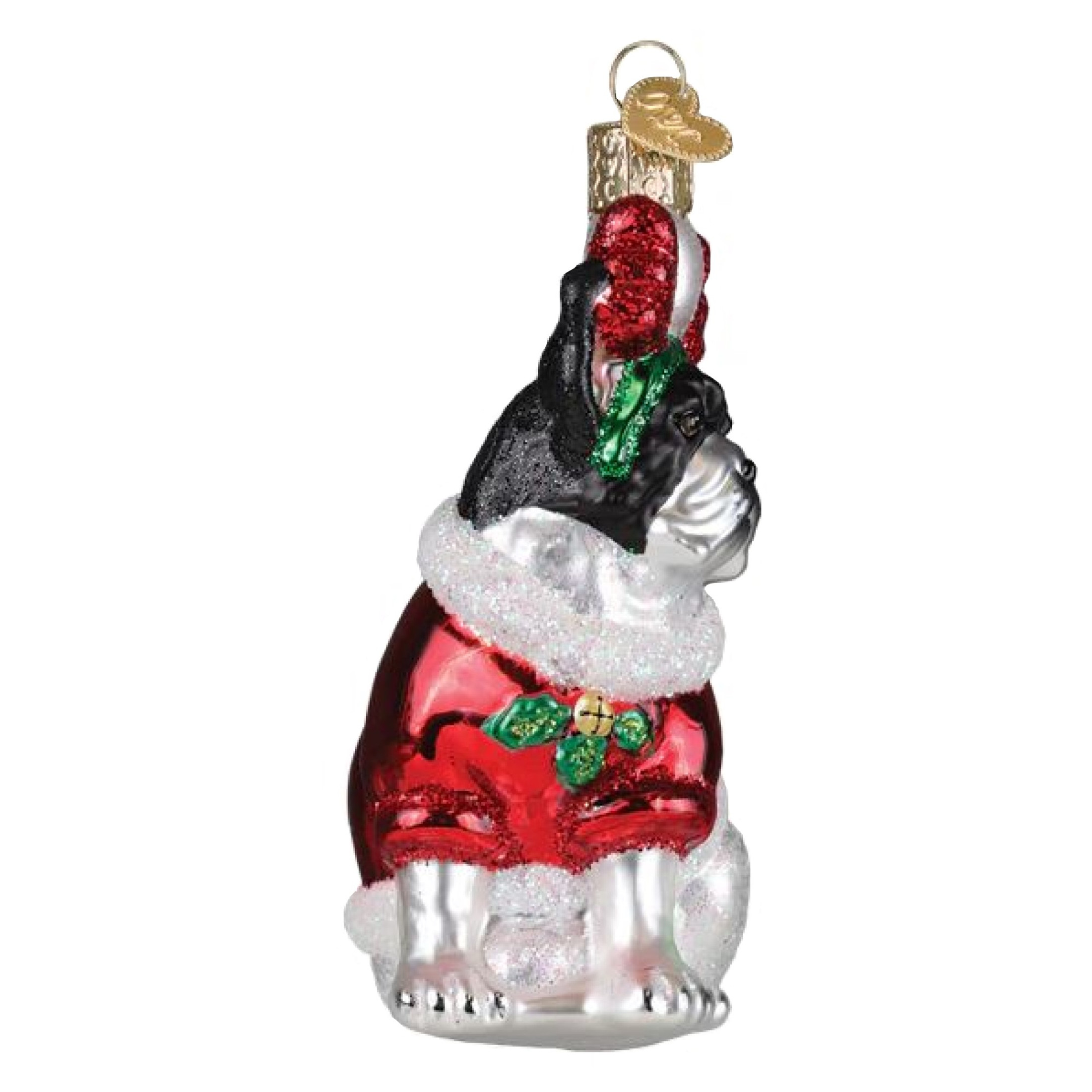 Old World Christmas Blown Glass Ornament for Christmas Tree, Holiday French Bulldog