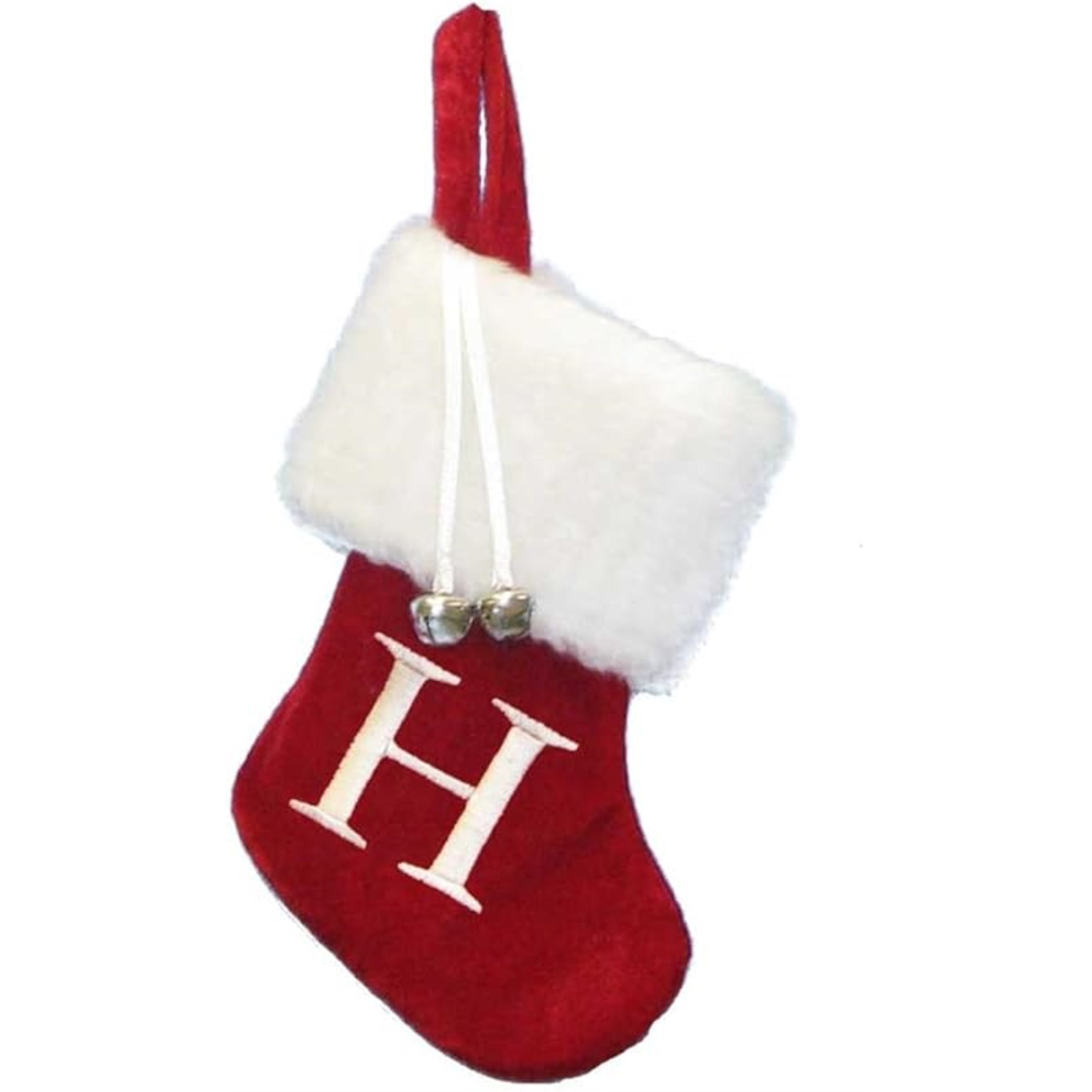 Kurt Adler Monogrammed “H” Miniature Christmas Stocking, 7"