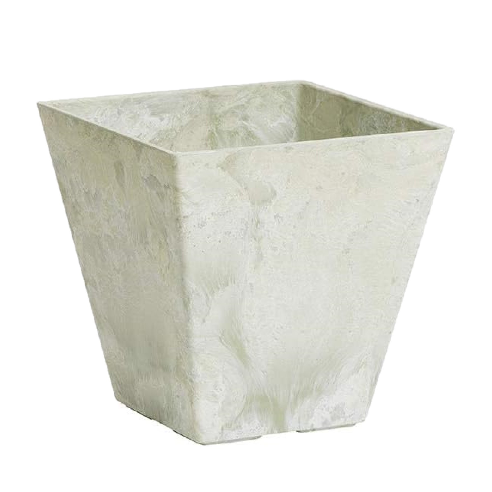 Novelty Ella Artstone Indoor/Outdoor Square Plastic Resin Planter with Water Minder System, Mint, 14in