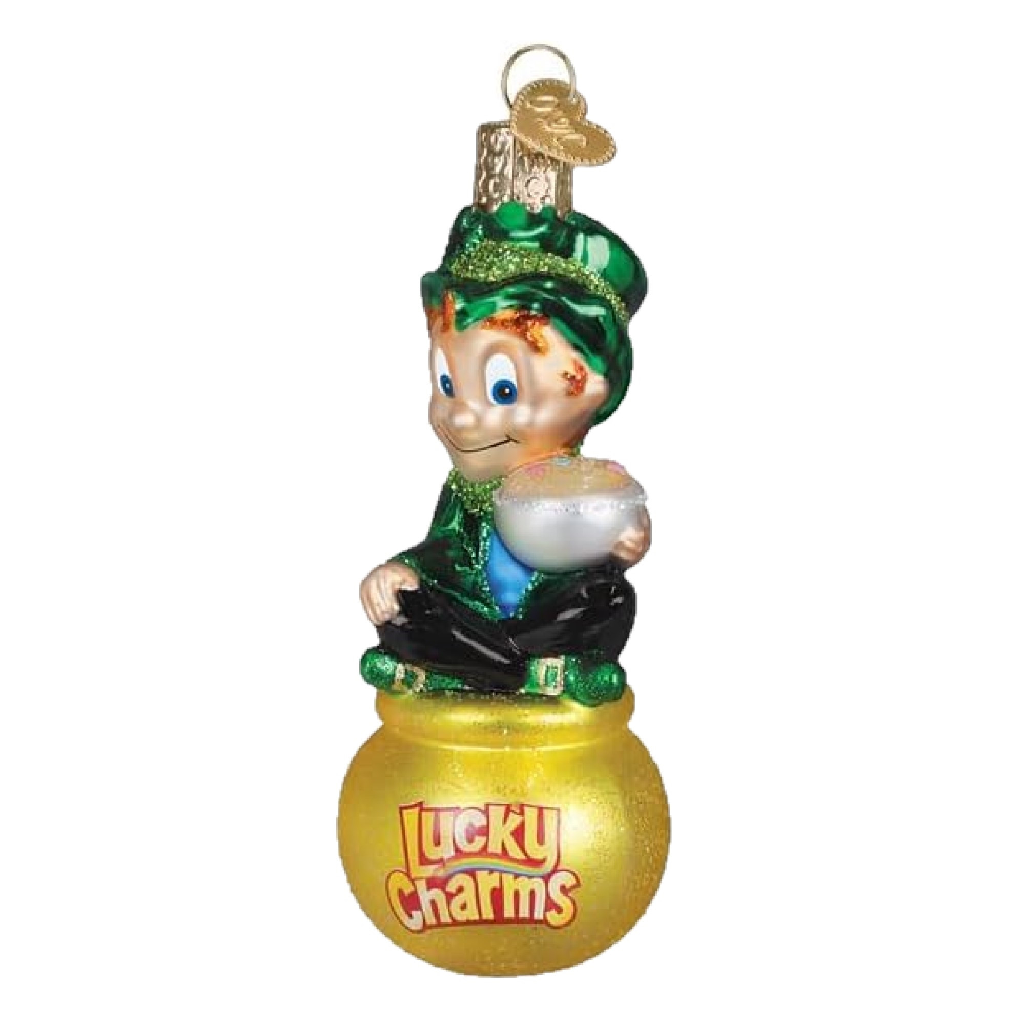 Old World Christmas Blown Glass Ornament for Christmas Tree, Lucky the Leprechaun