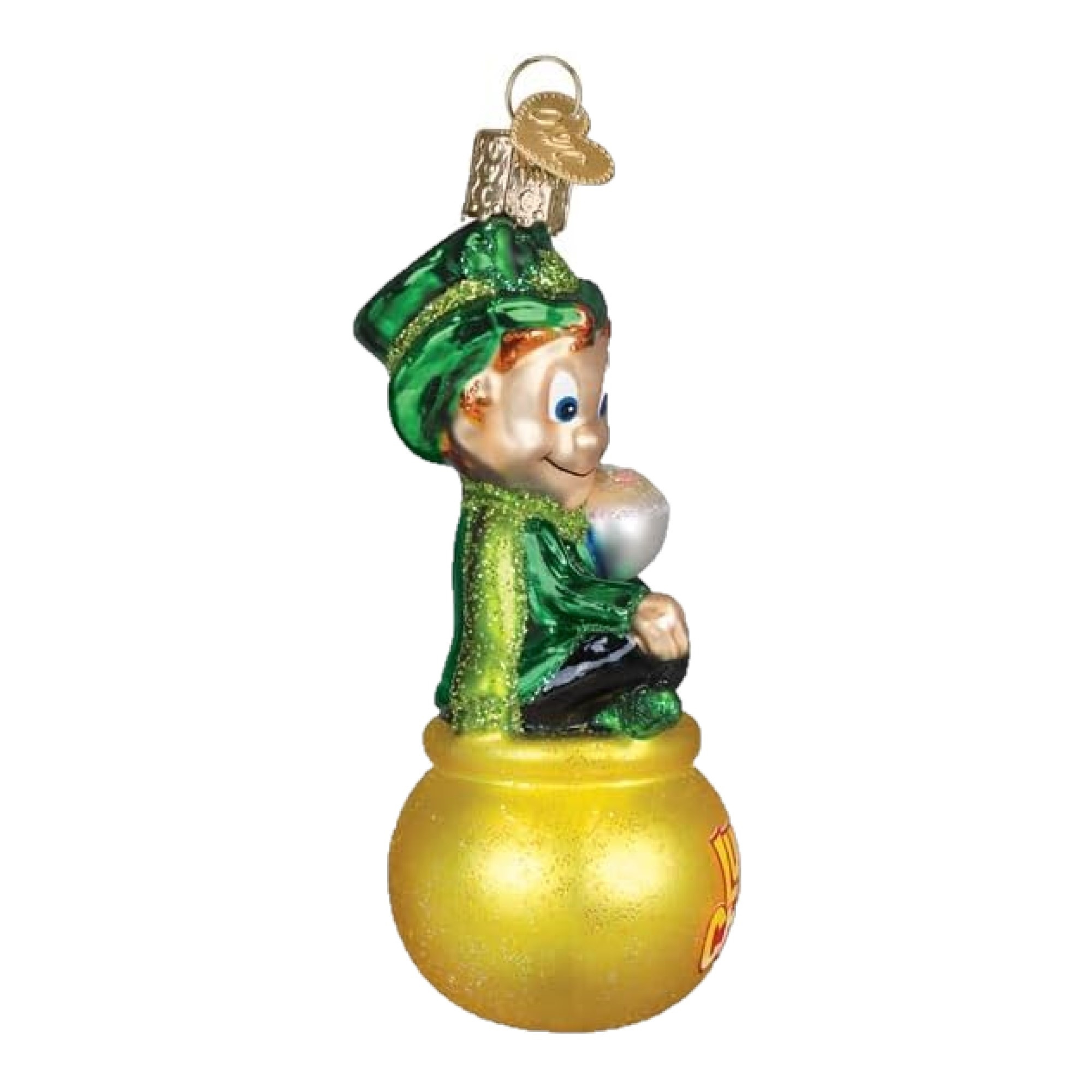 Old World Christmas Blown Glass Ornament for Christmas Tree, Lucky the Leprechaun