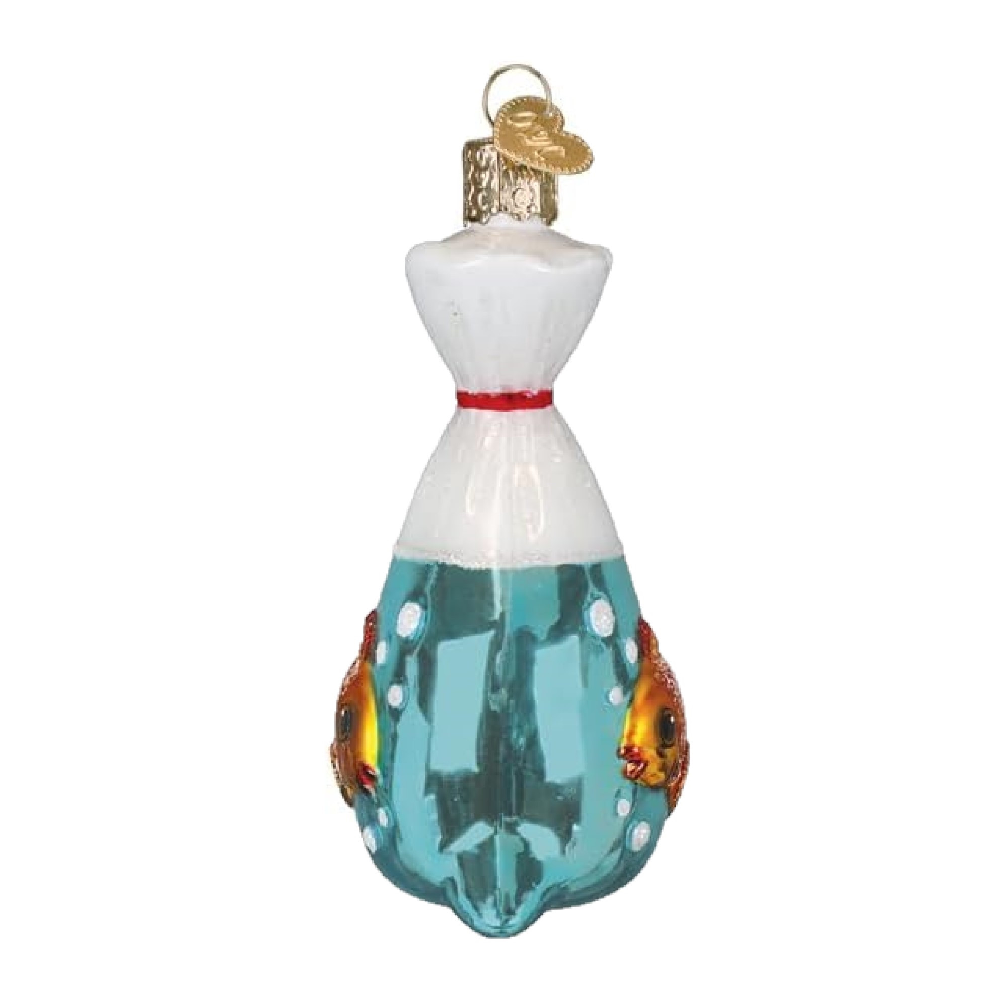 Old World Christmas Blown Glass Ornament for Christmas Tree, Goldfish in Bag