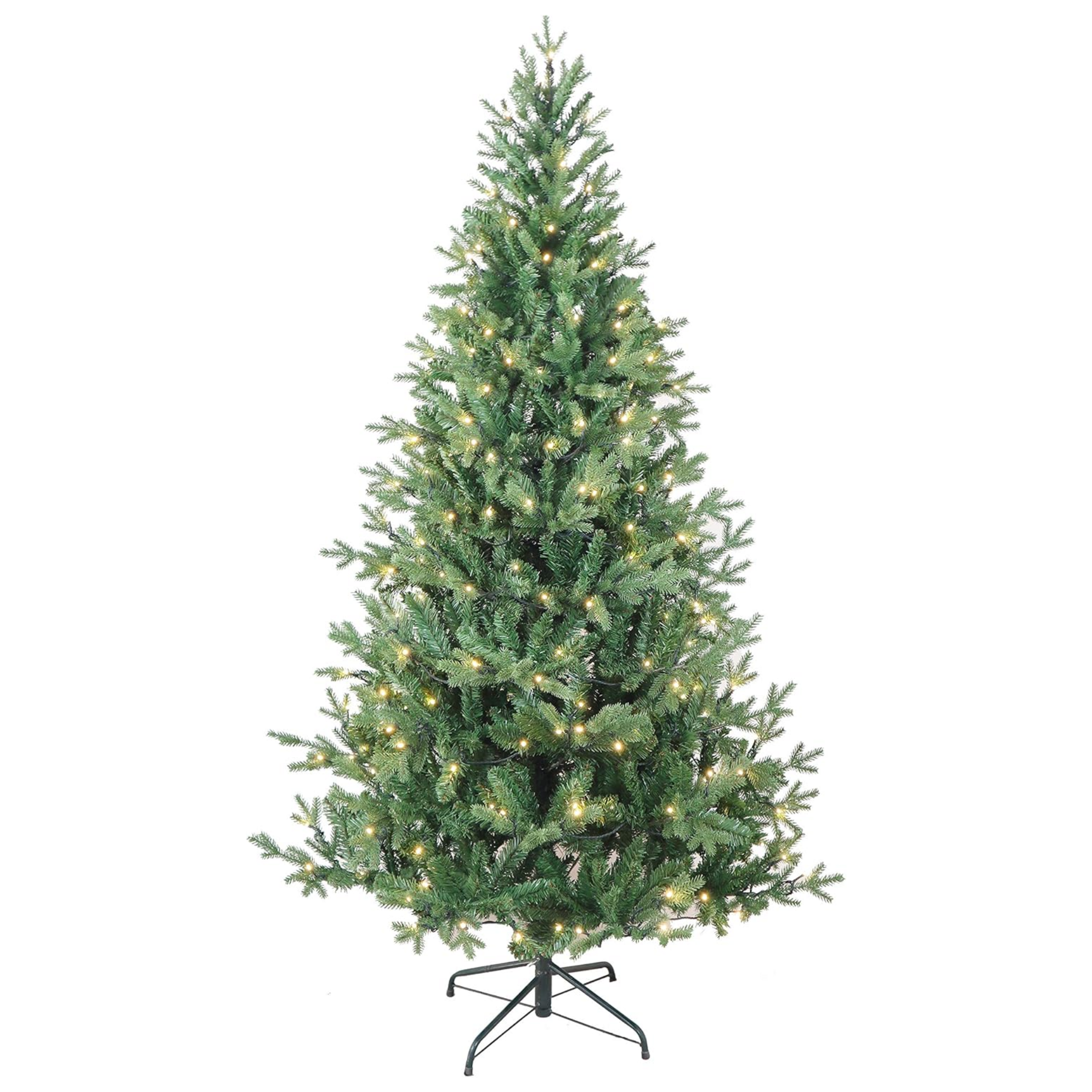 Kurt Adler Pre-Lit Warm White LED Artificial Jackson Pine Christmas Tree, 6ft