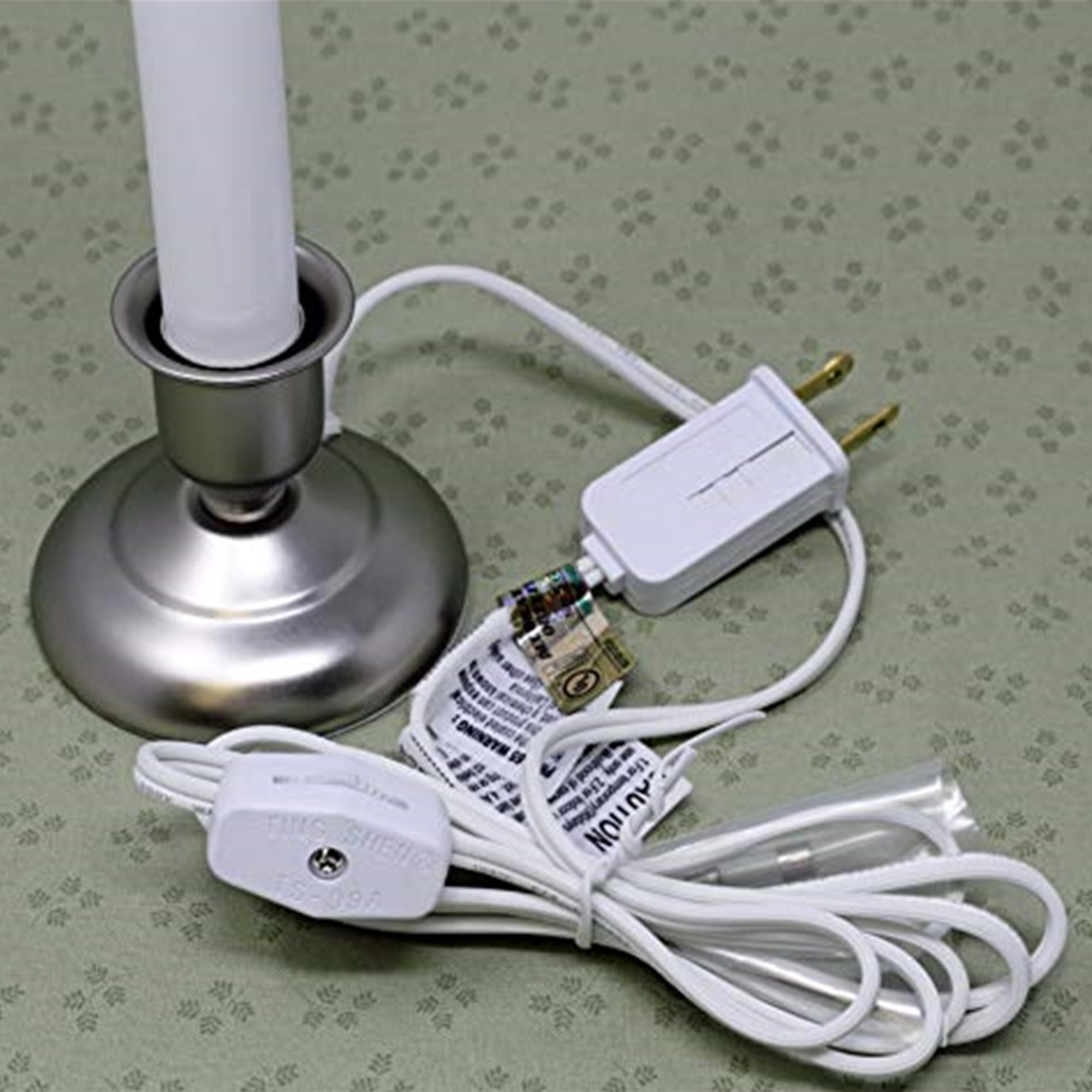 IMC Cape Cod Electric Iridescent Window Candle, Pewter, 9", Pack of 4