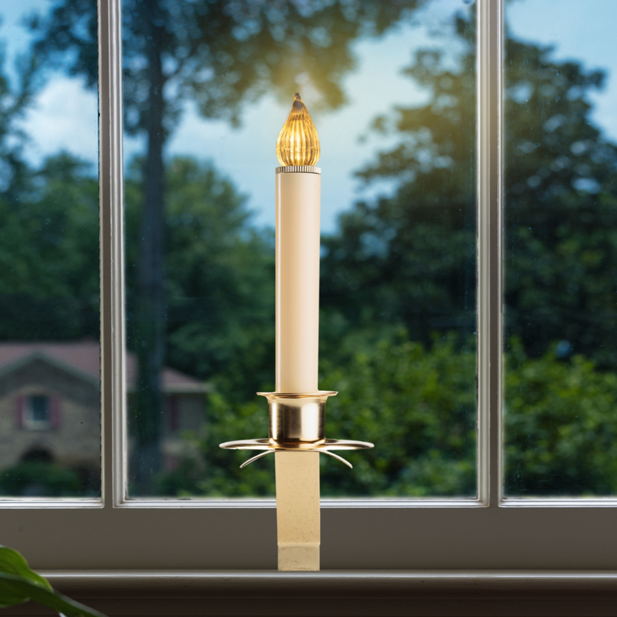 IMC Cambridge B/O LED Candle w/ Automatic Sensor and 3" Bracket, Brass, 8", Pack of 3