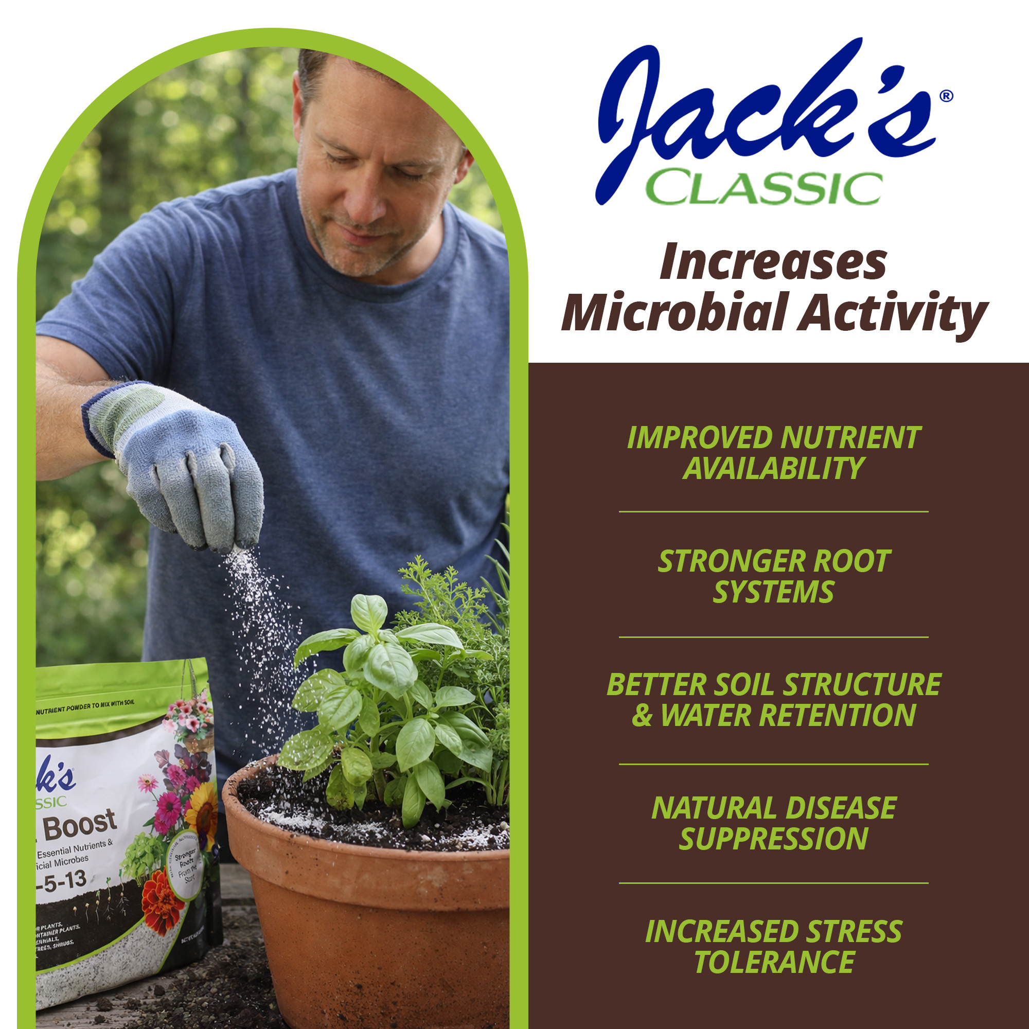 Jack’s Classic 5-5-13 Root Boost Water-Soluble Fertilizer with Micronutrients for Stimulating Root Growth, 4lbs