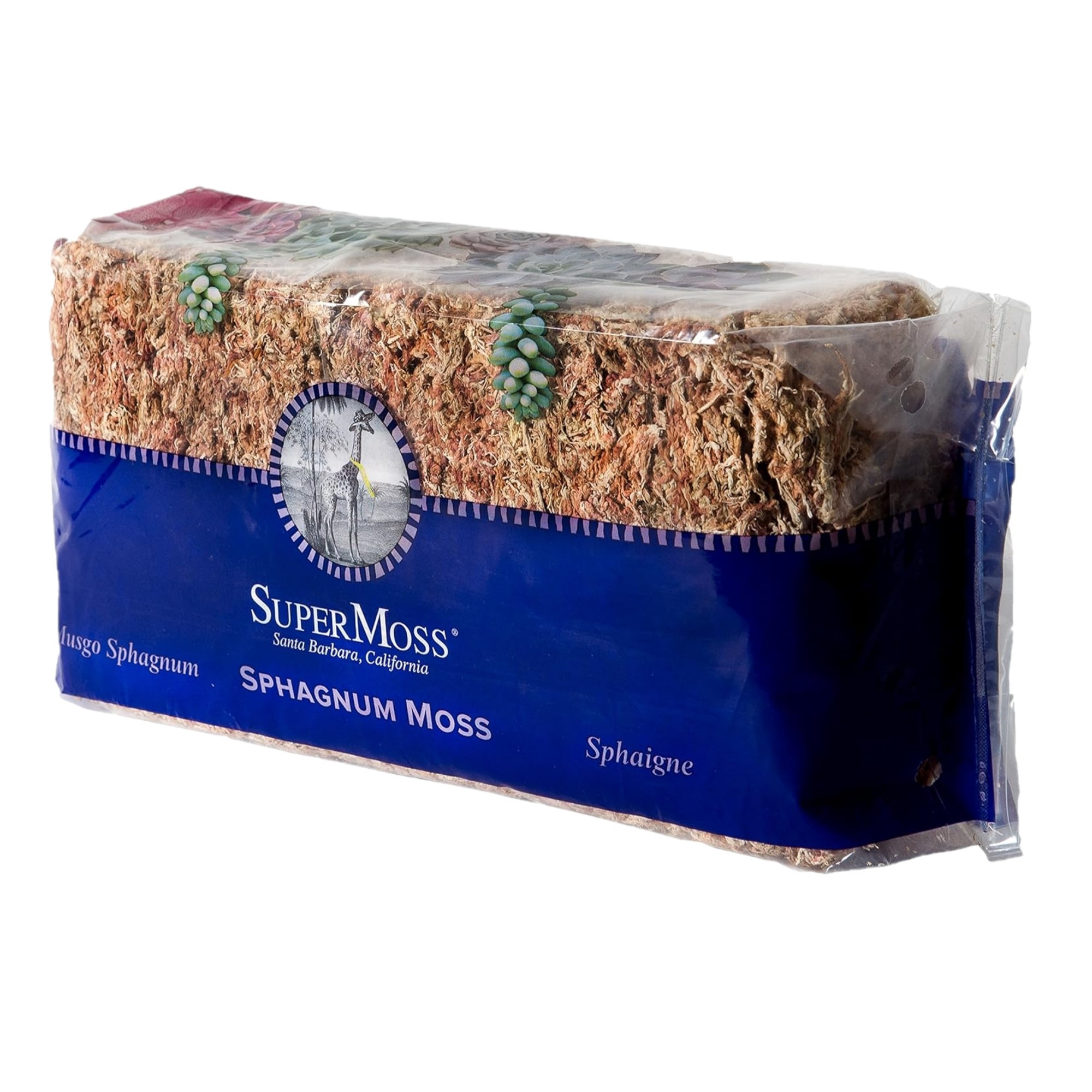 SuperMoss Premium Water-Retaining Sphagnum Peat Moss, Natural White, 5oz