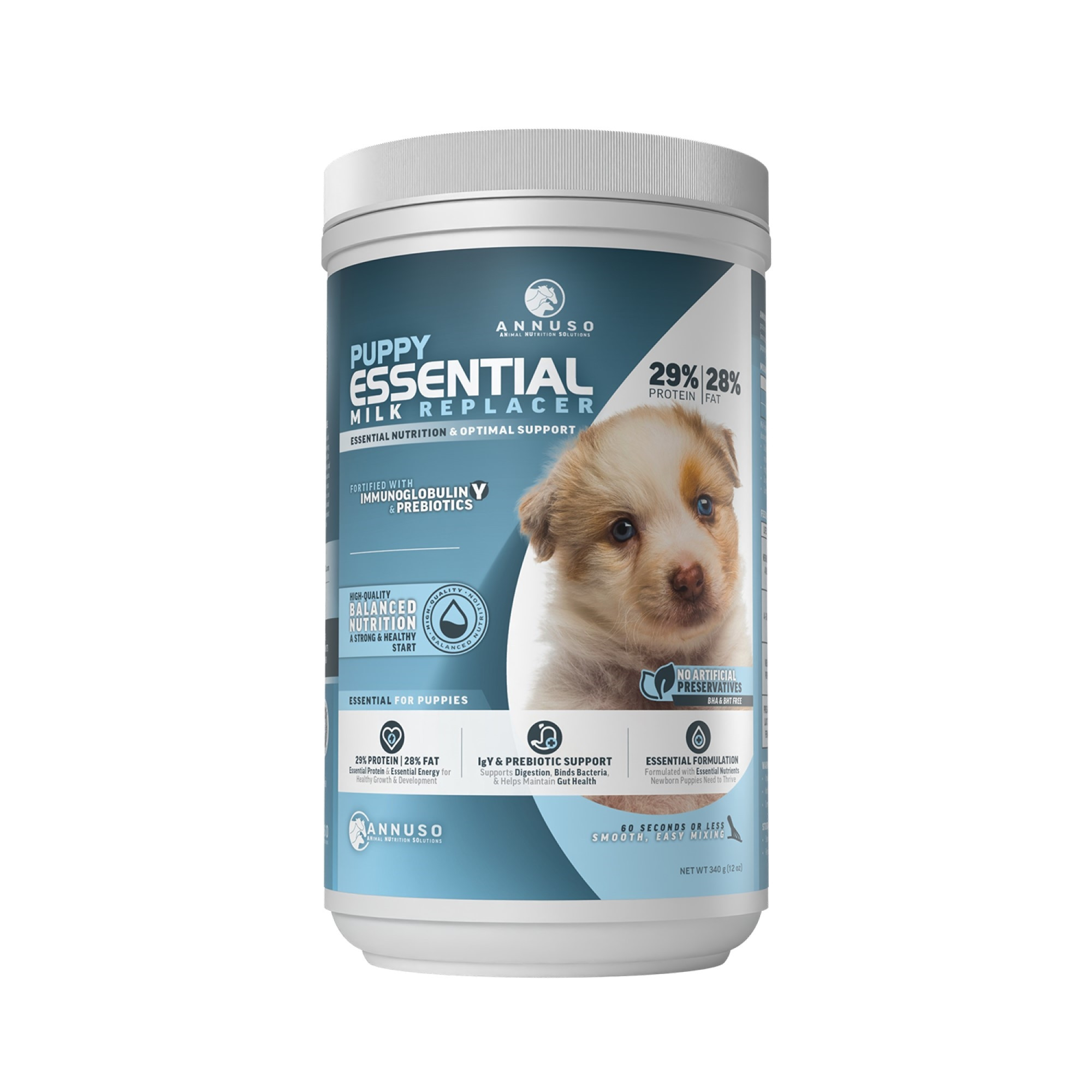 ANNUSO Puppy Essential Milk Replacer to Support Immunity & Digestion, 12oz