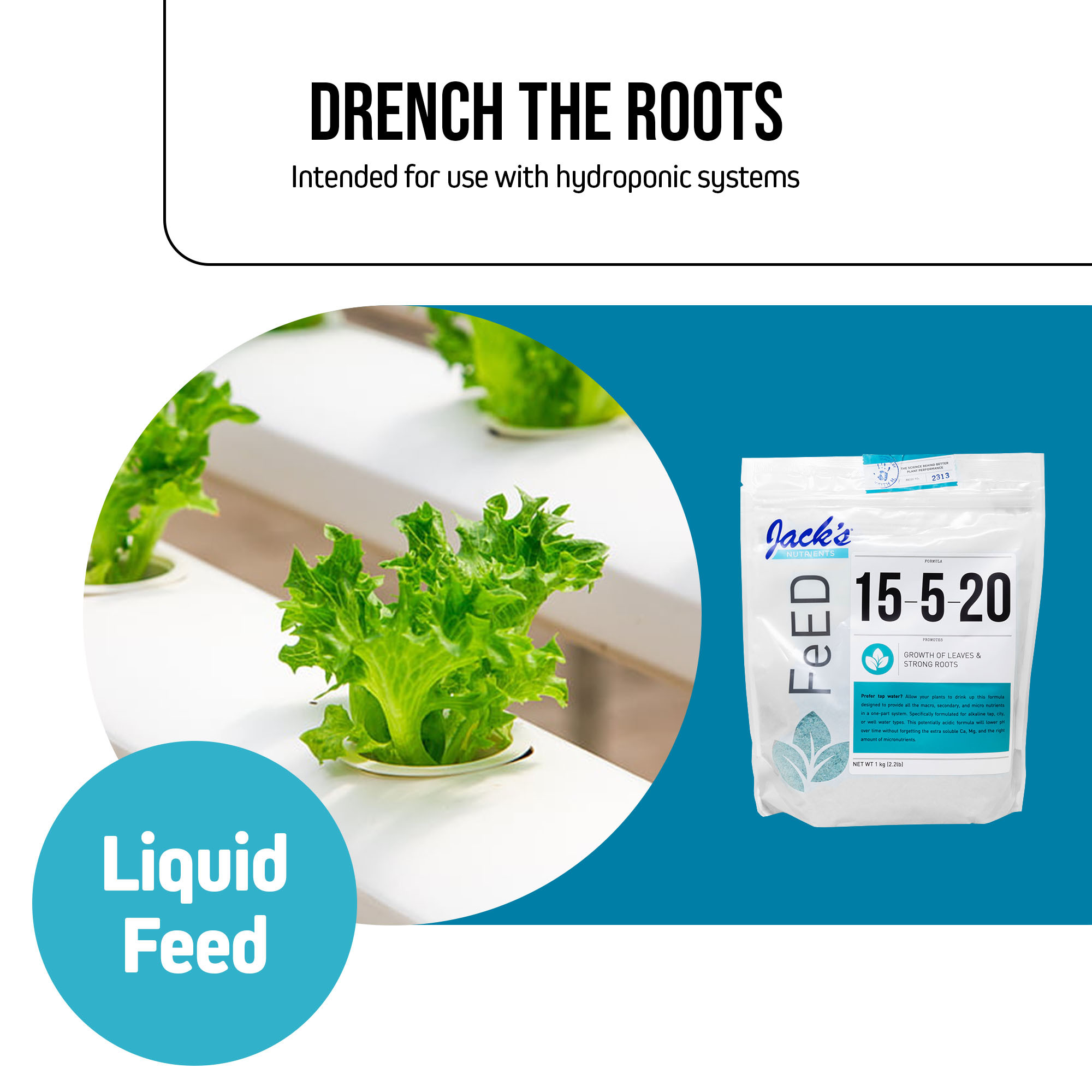 Jack's Nutrients 15-5-20 Tap Water-Soluble Fertilizer - Lowers Water pH