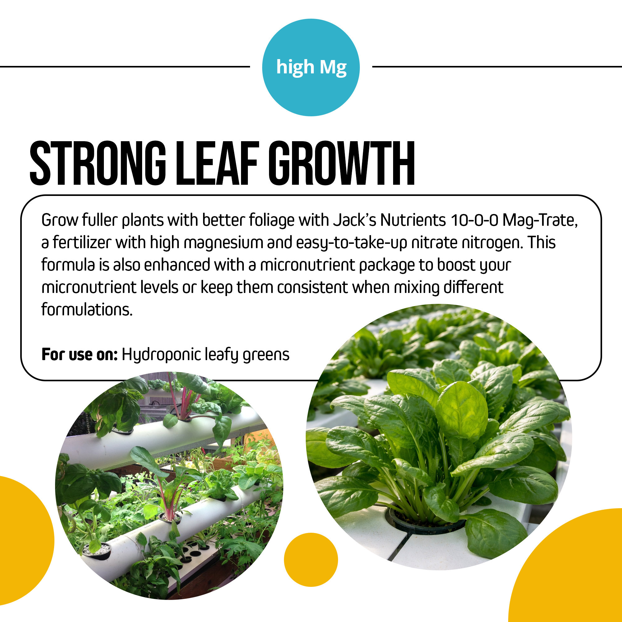 Jack’s Nutrients 10-0-0 Mag-Trate Water-Soluble Fertilizer, 25lbs