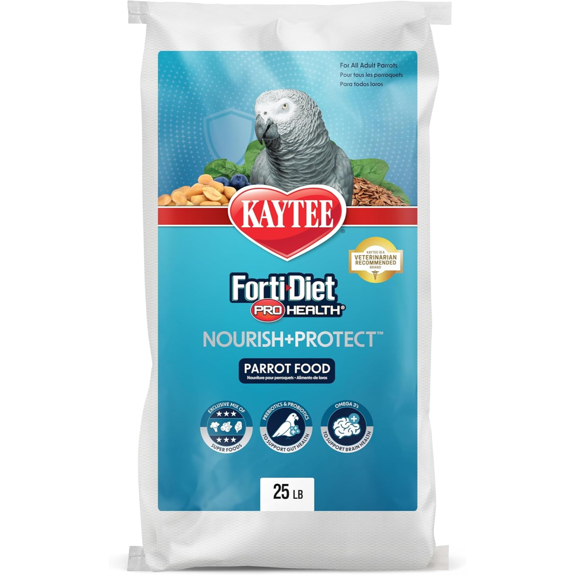 Keytee Forti-Diet Pro Health Nourish+Protect Parrot Food, 25lbs