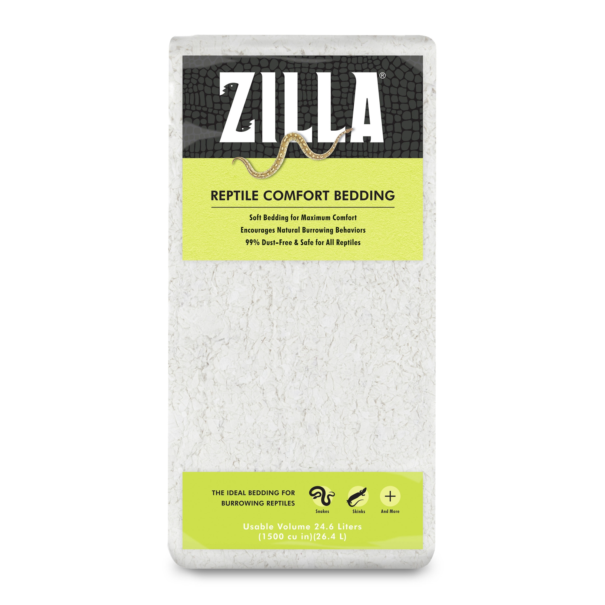 Zilla Reptile Comfort Bedding for Burrowing Reptiles, 24.6 Liters, 1,500 cu in