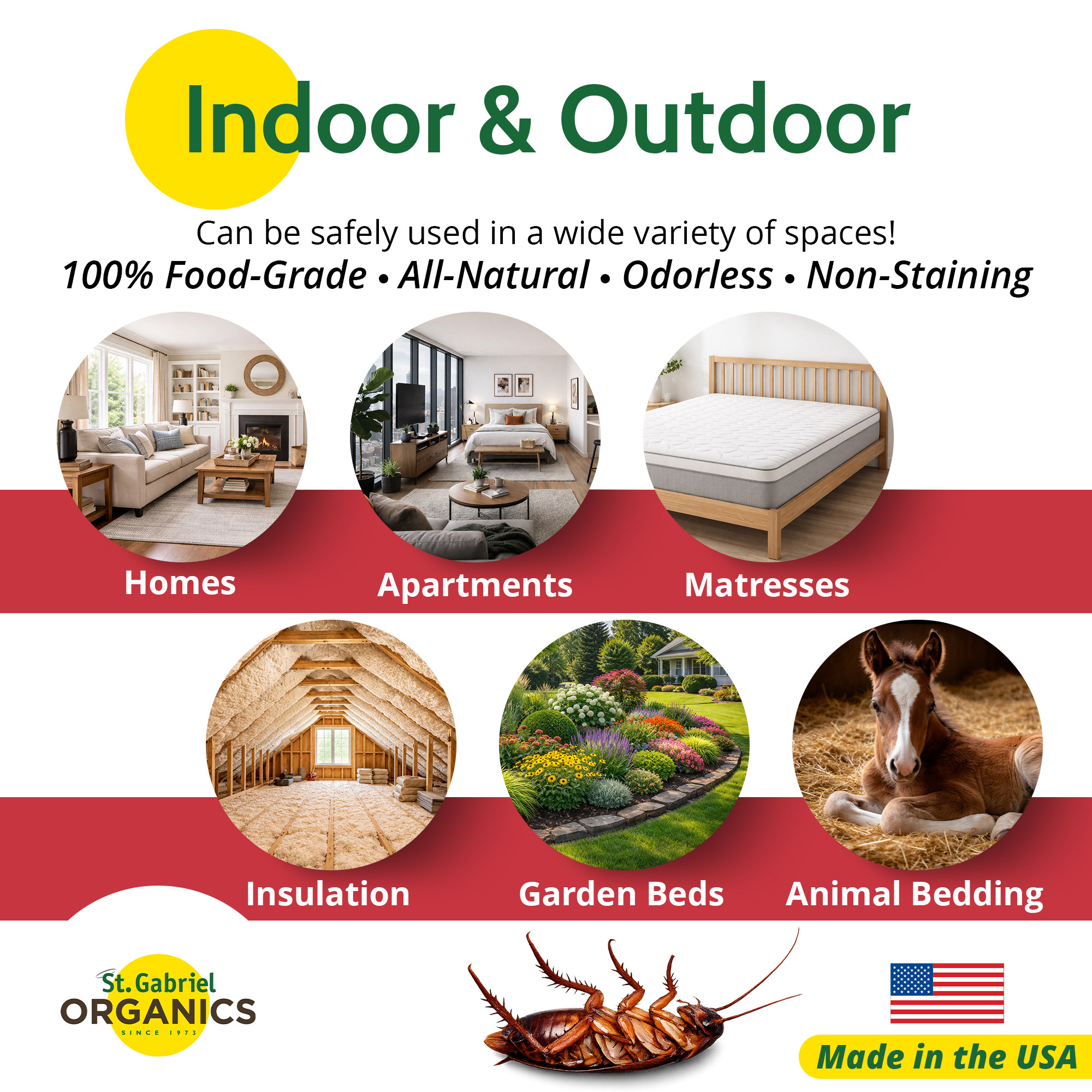 St. Gabriel Organics Insect Dust Diatomaceous Earth Insect Control