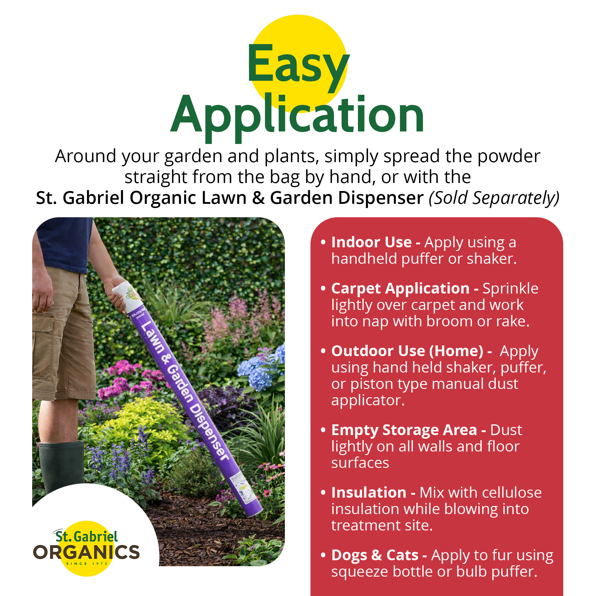 St. Gabriel Organics Insect Dust Diatomaceous Earth Insect Control