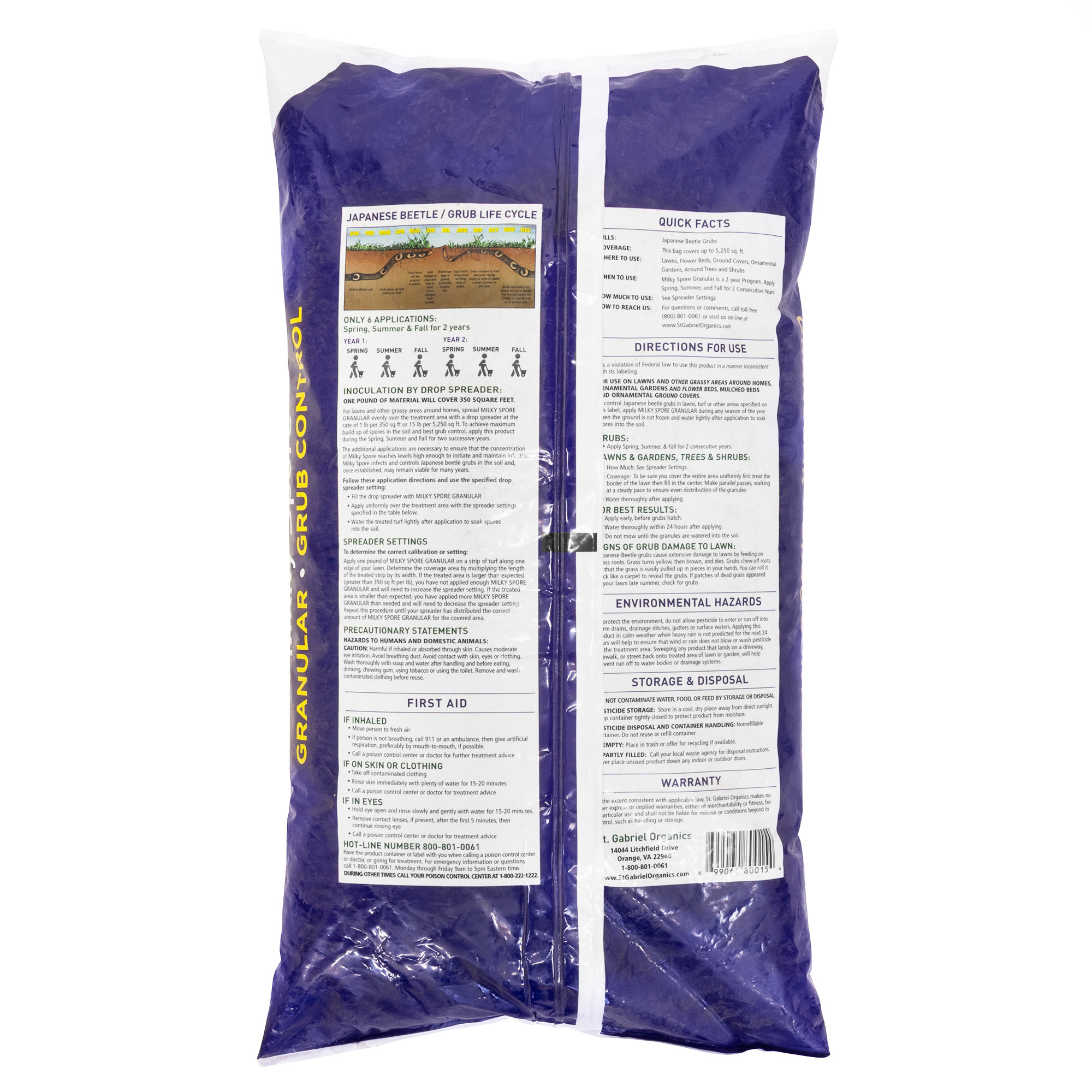 St. Gabriel Organics Milky Spore Japanese Beetle Grub Killer