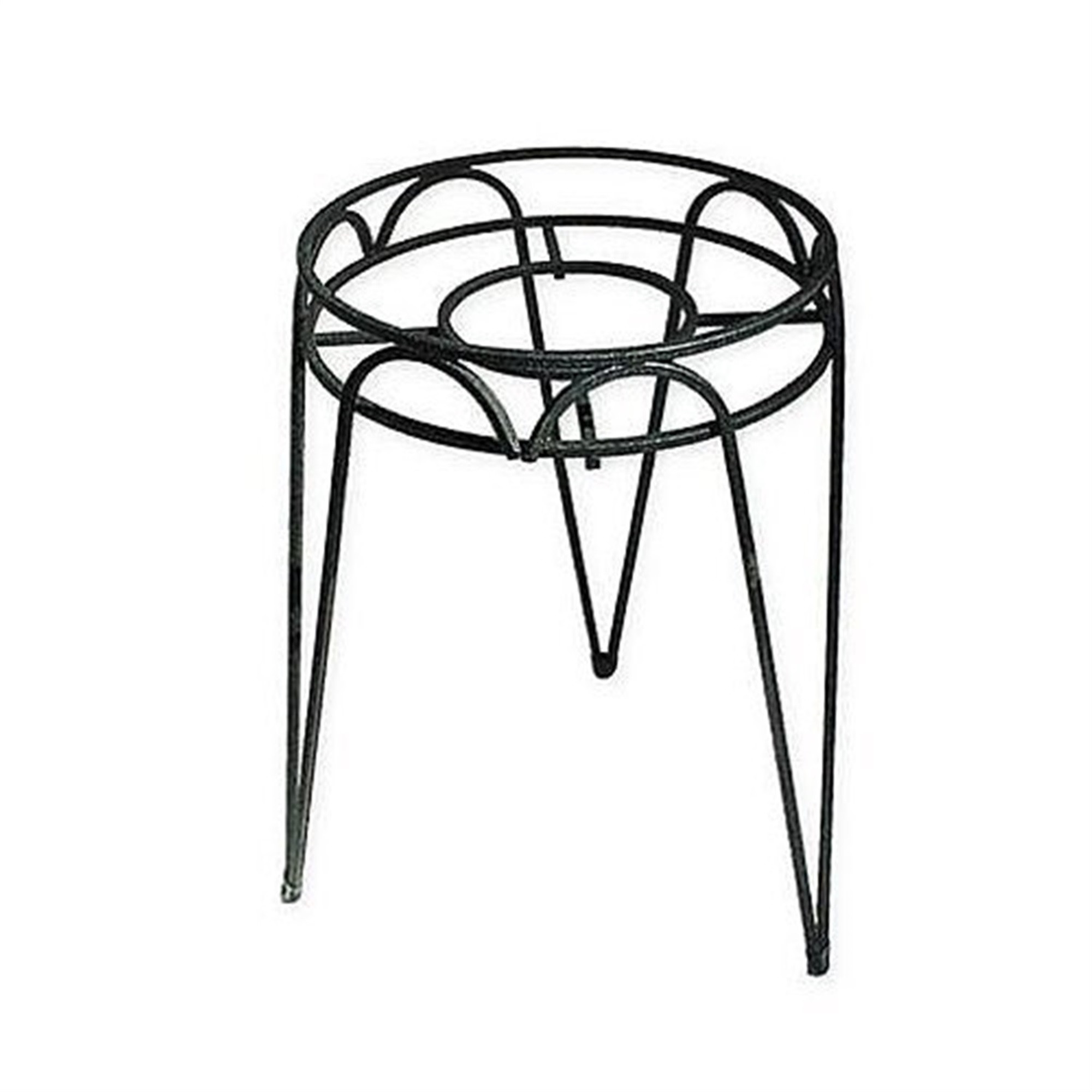 Border Concepts Powder-Coated Wrought Iron Hampton Plant Stand, Black