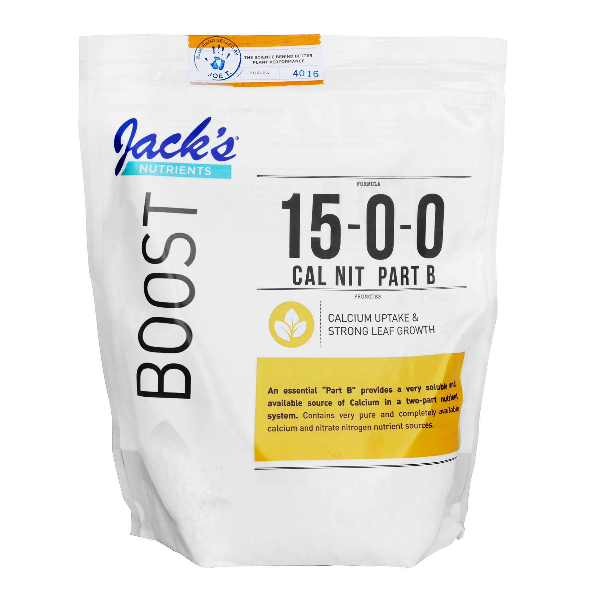 Jack's Nutrients 15-0-0 Part B Calcium Nitrate Water-Soluble Fertilizer