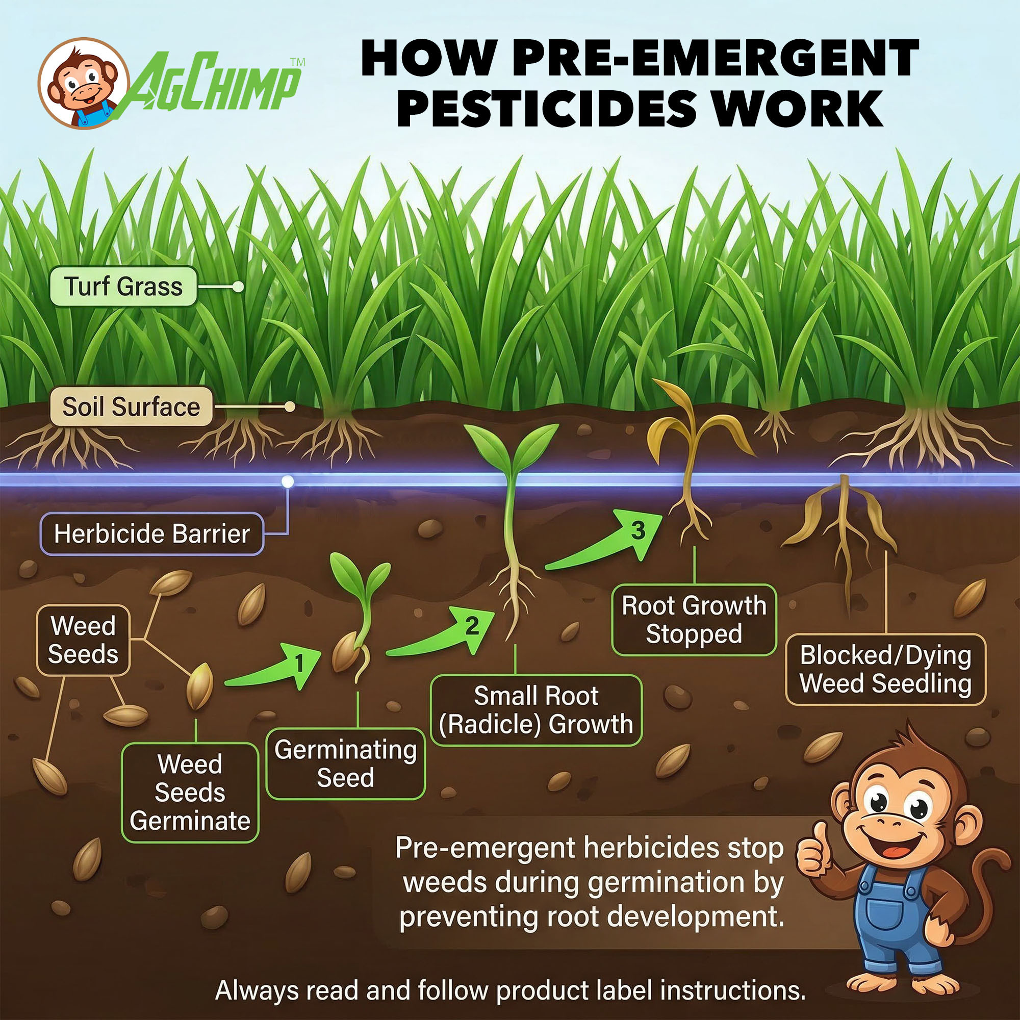AgChimp 18-0-9 Prodiamine Pre-Emergent Herbicide Plus Turf Fertilizer, 15lbs