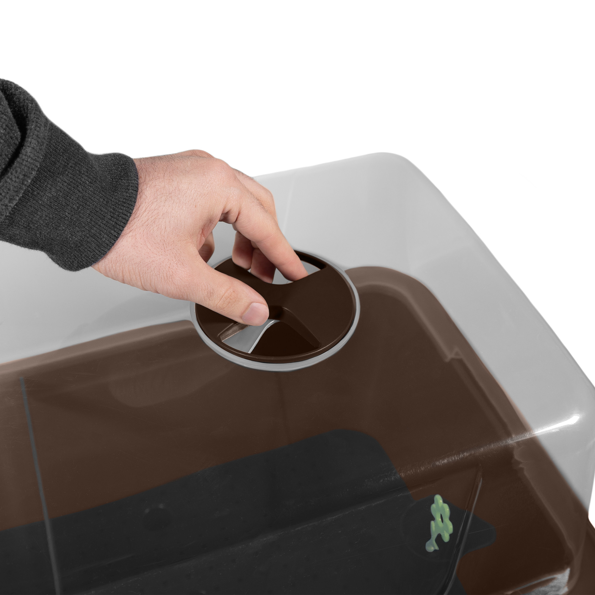 Garden Elements Elevated Self-Watering Garden Bed with Ventilated Grow Dome, Brown, 45L