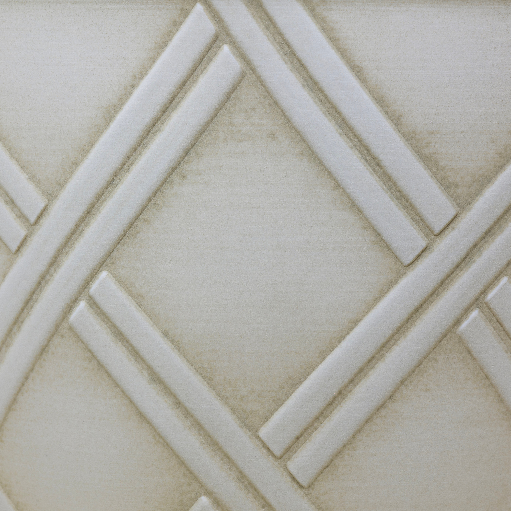 Garden Elements Trellis Decorative Lattice Round Planter, White Wash, 14in