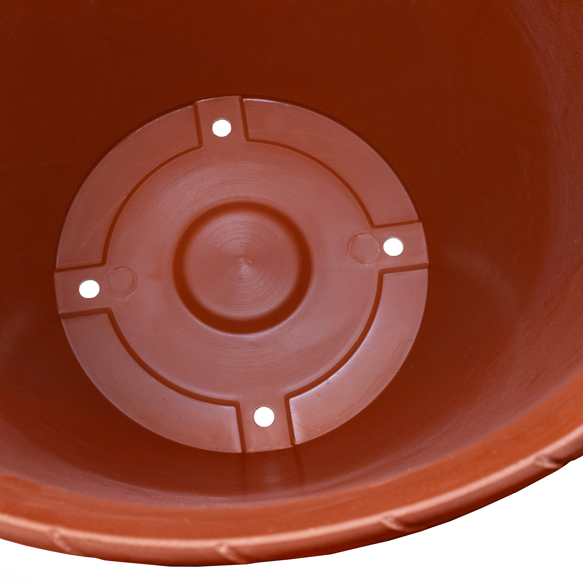 Garden Elements Trellis Decorative Lattice Round Planter, Terracotta, 14in