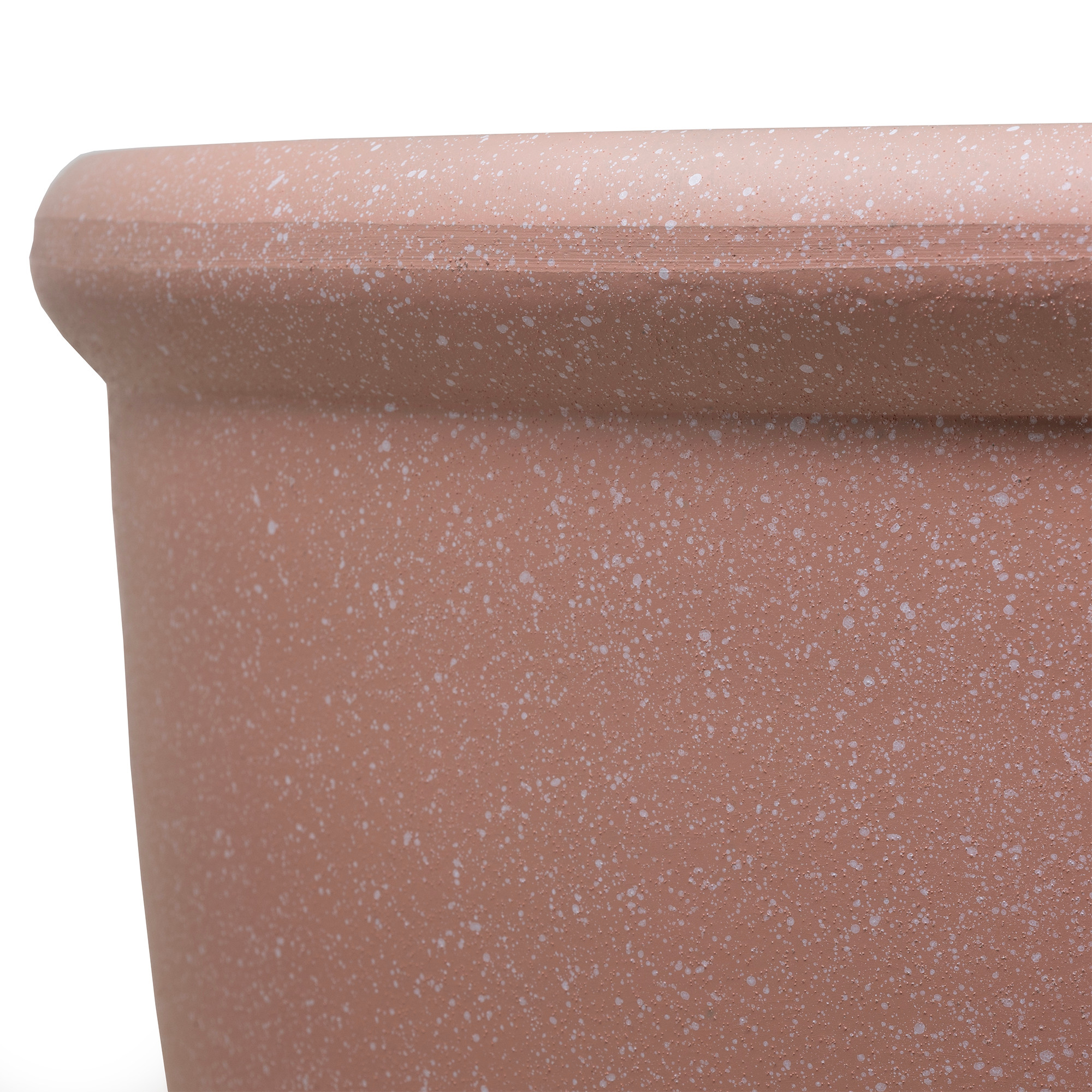 Garden Elements TerraStone Classic Smooth Round Planter, Terracotta, 16in