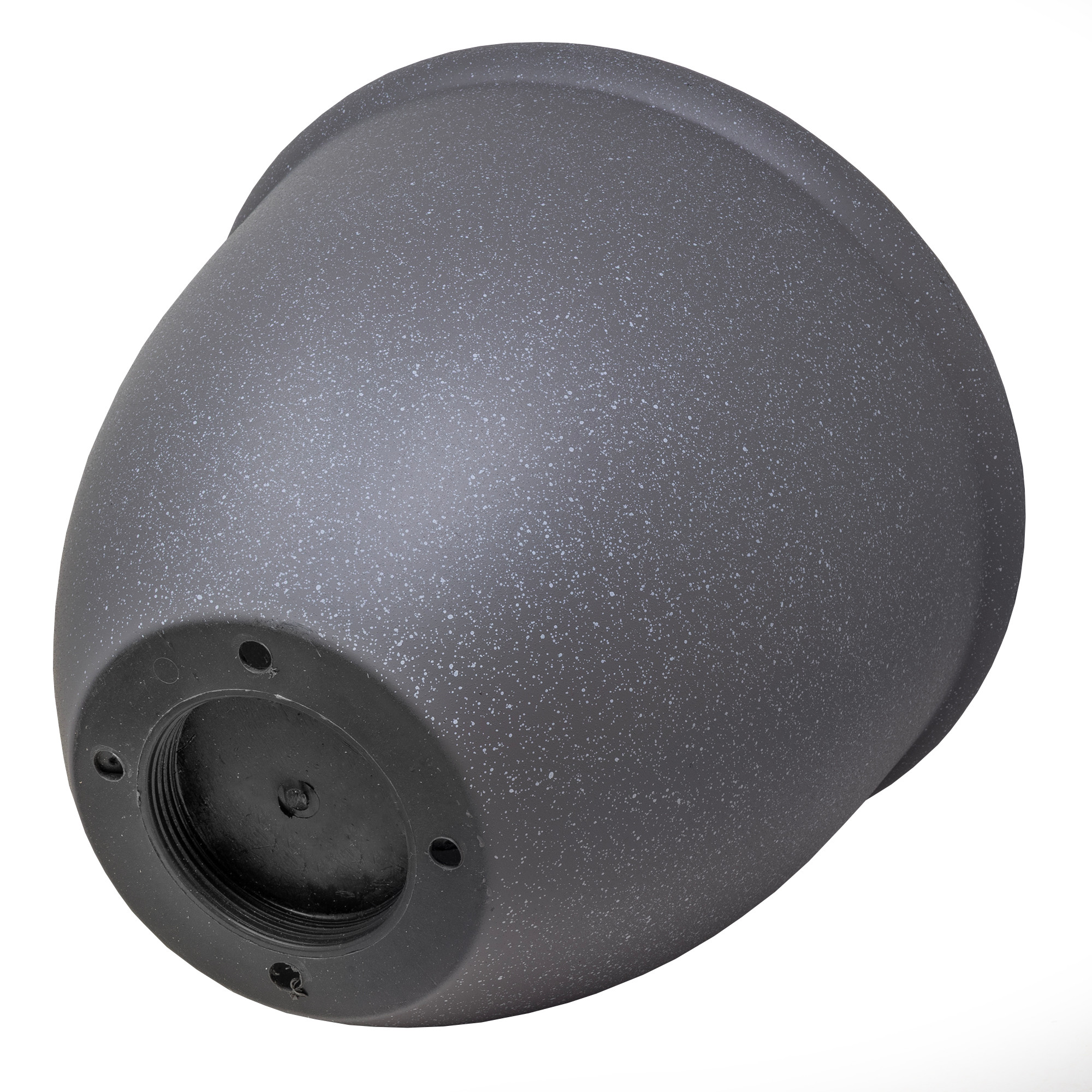 Garden Elements TerraStone Classic Smooth Round Planter, Greystone, 14in