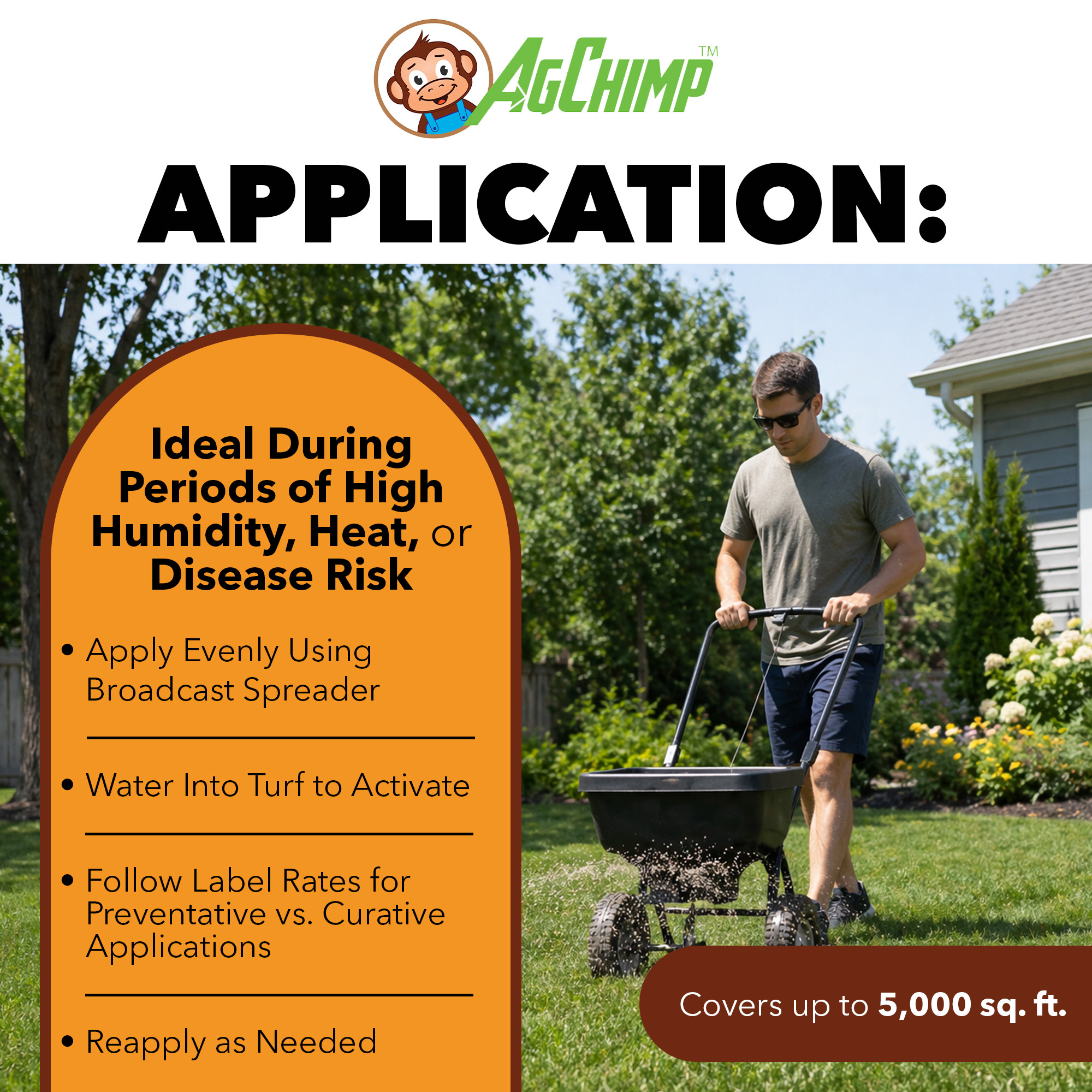 AgChimp Strobe+ G Broad-Spectrum Dual-Action Granular Lawn Fungicide, 15lbs
