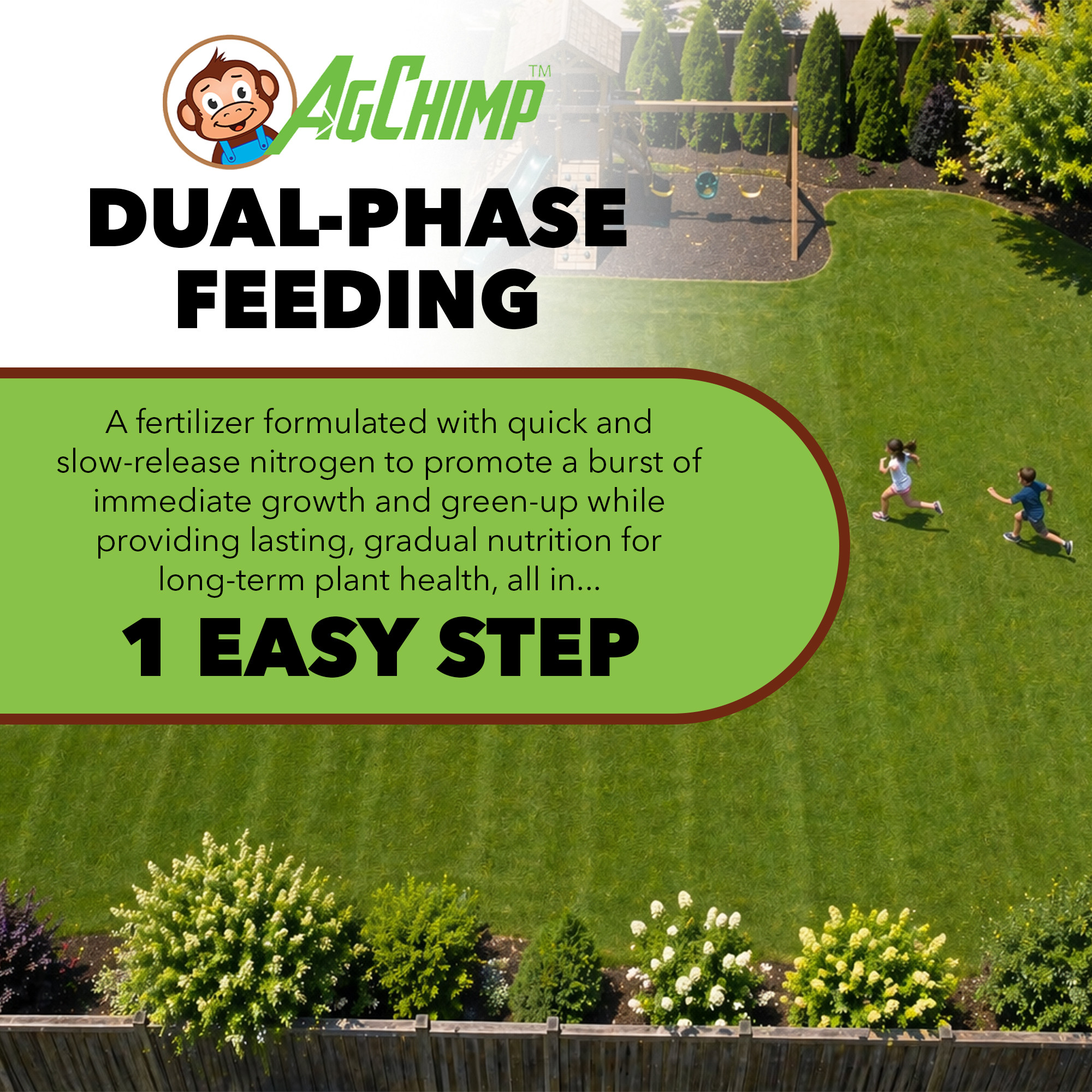 AgChimp 24-0-11 Professional Lawn Maintenance Fertilizer, 16lbs