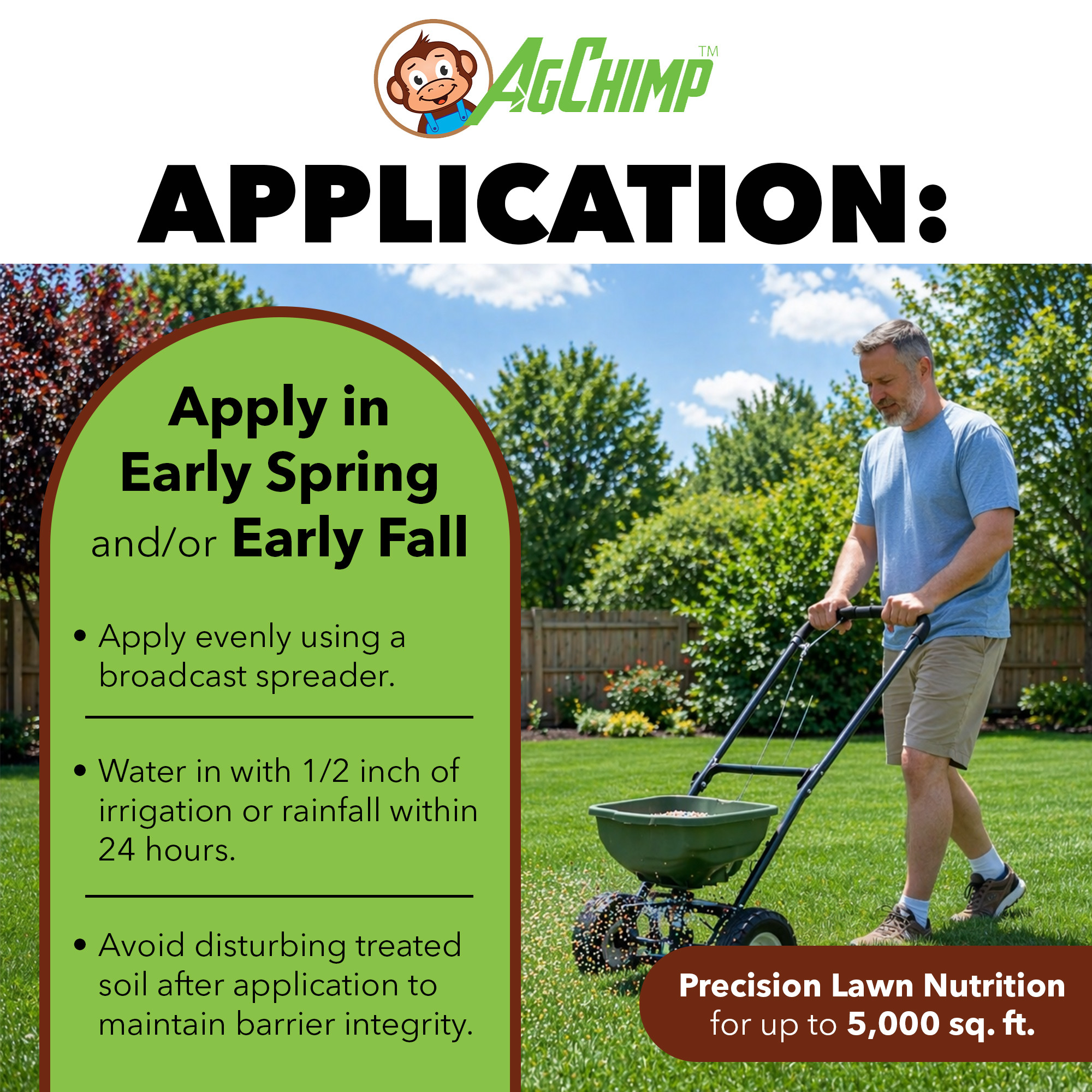 AgChimp 18-24-12 Professional Turf Starter Fertilizer, 16lbs