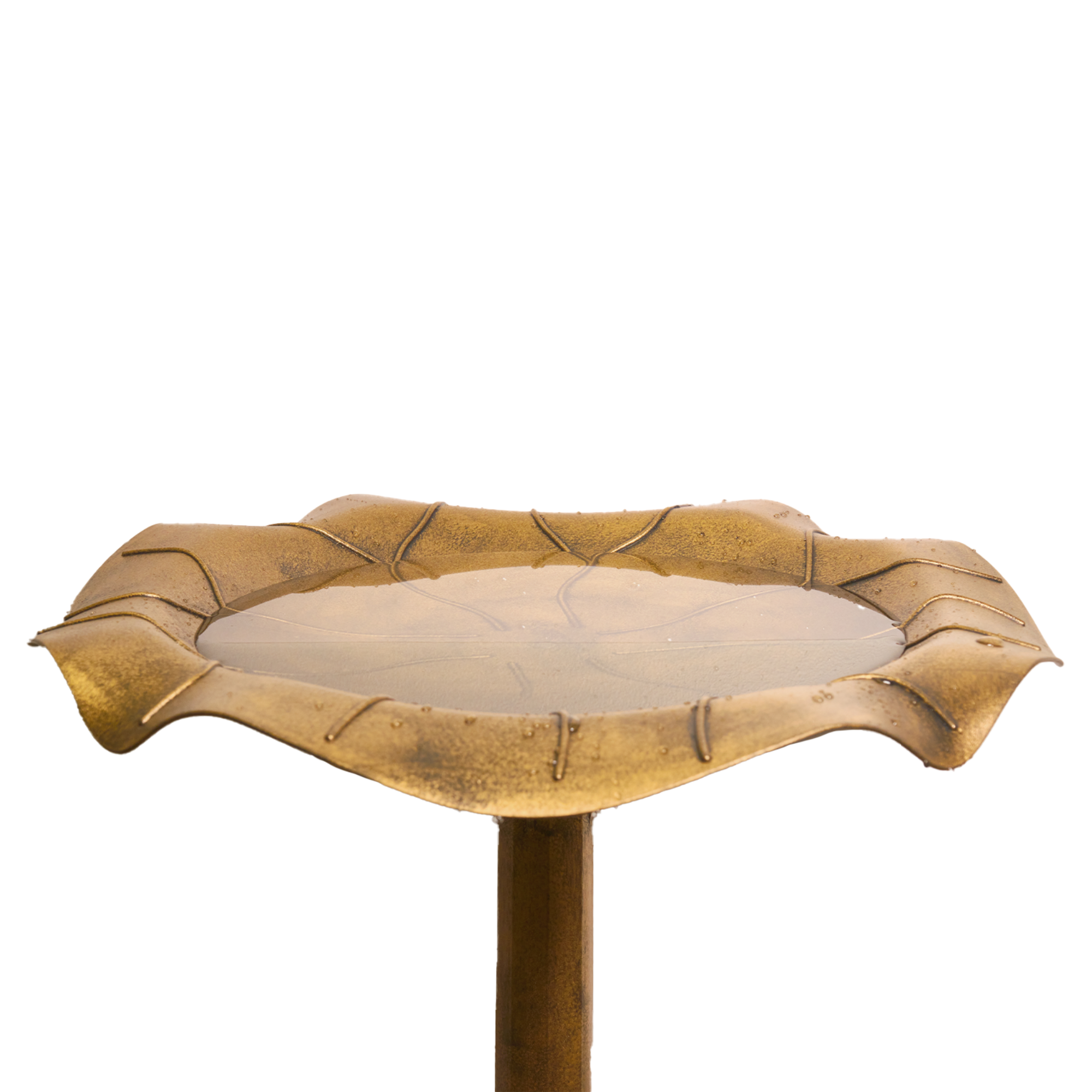 Armstrong Wild Bird Food Feather & Forge Elegant Polymer Bird Bath, Bronze, 27in