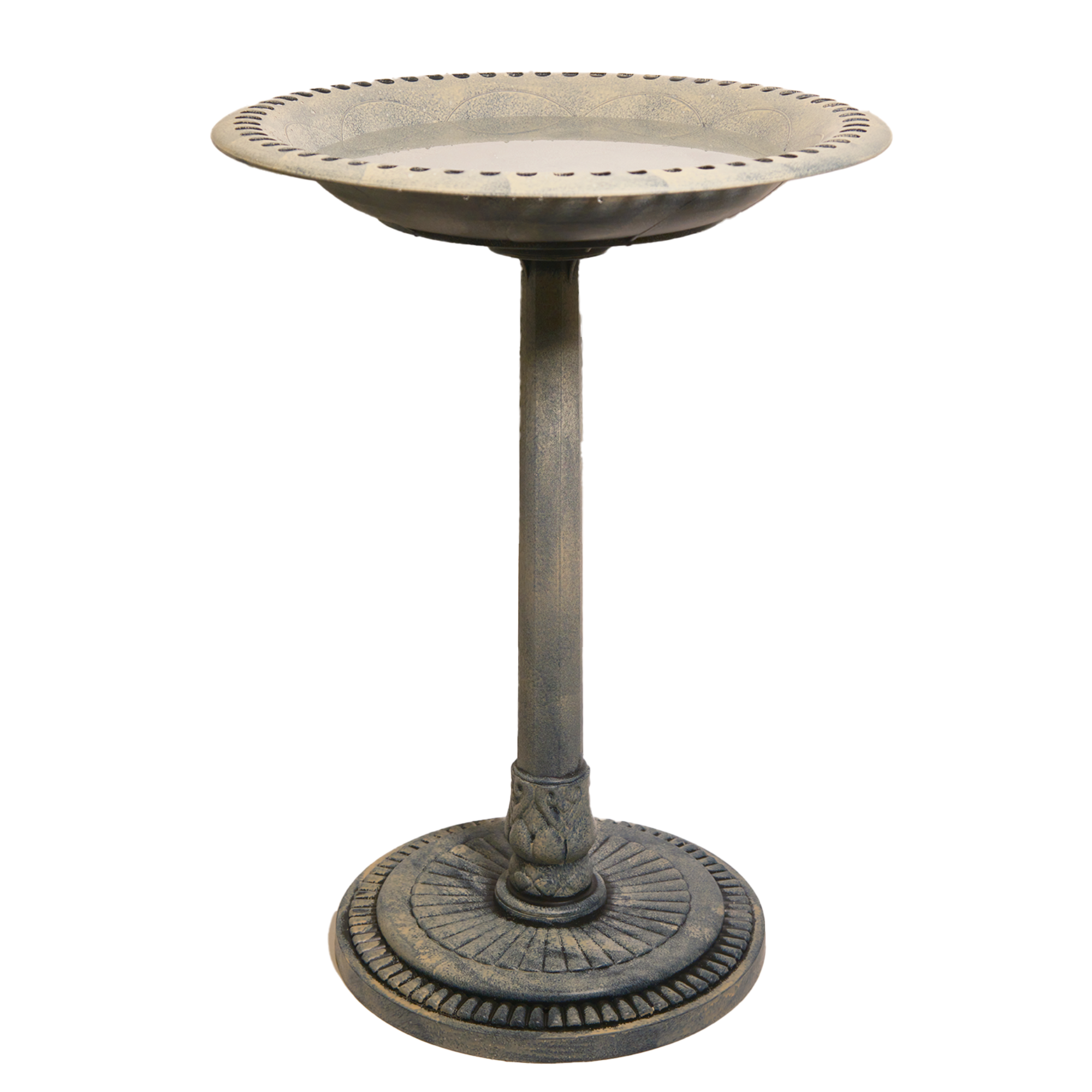 Armstrong Wild Bird Food Feather & Forge Elegant Polymer Bird Bath, Stone, 27in