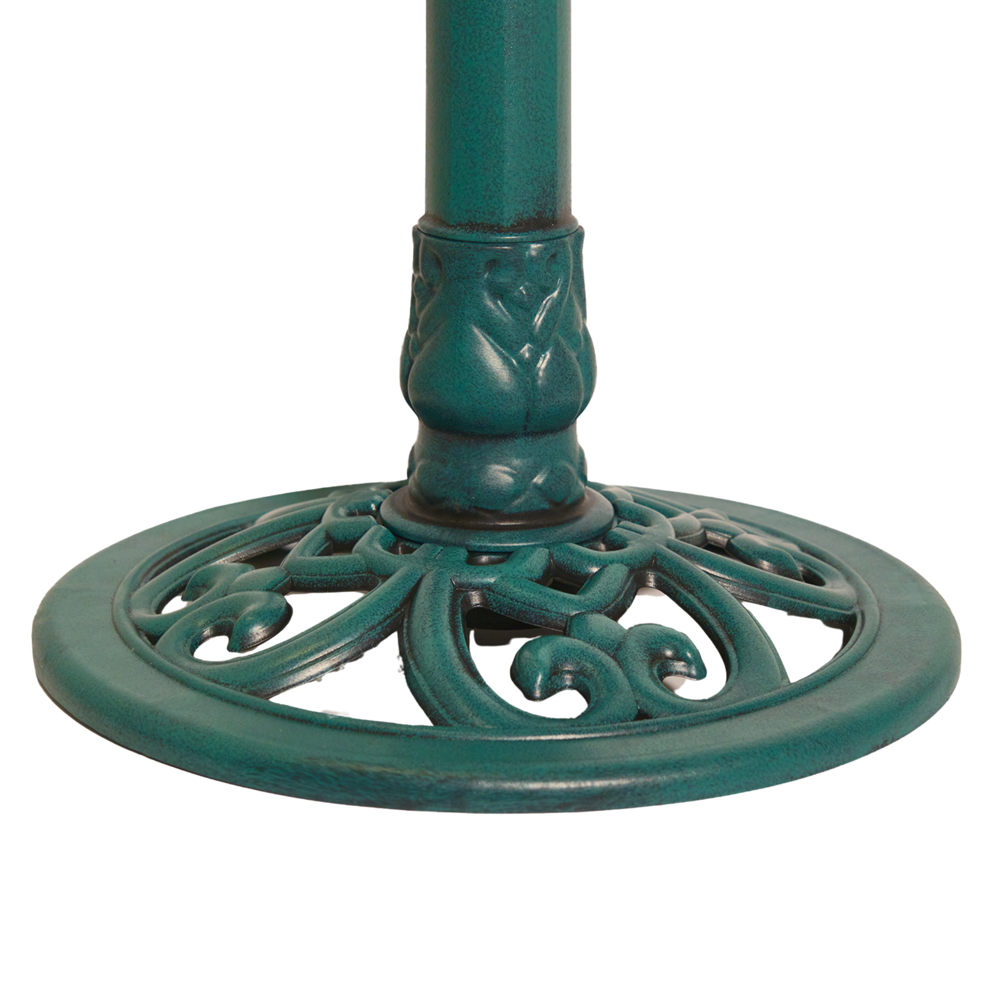 Armstrong Wild Bird Food Feather & Forge Elegant Polymer Bird Bath, Jade, 27in